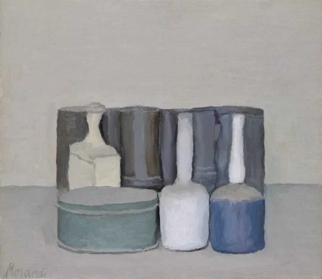 世界經(jīng)典油畫-喬治? 莫蘭迪《有綠盒子的靜物》Still life with Green boxGiorgio Morandi