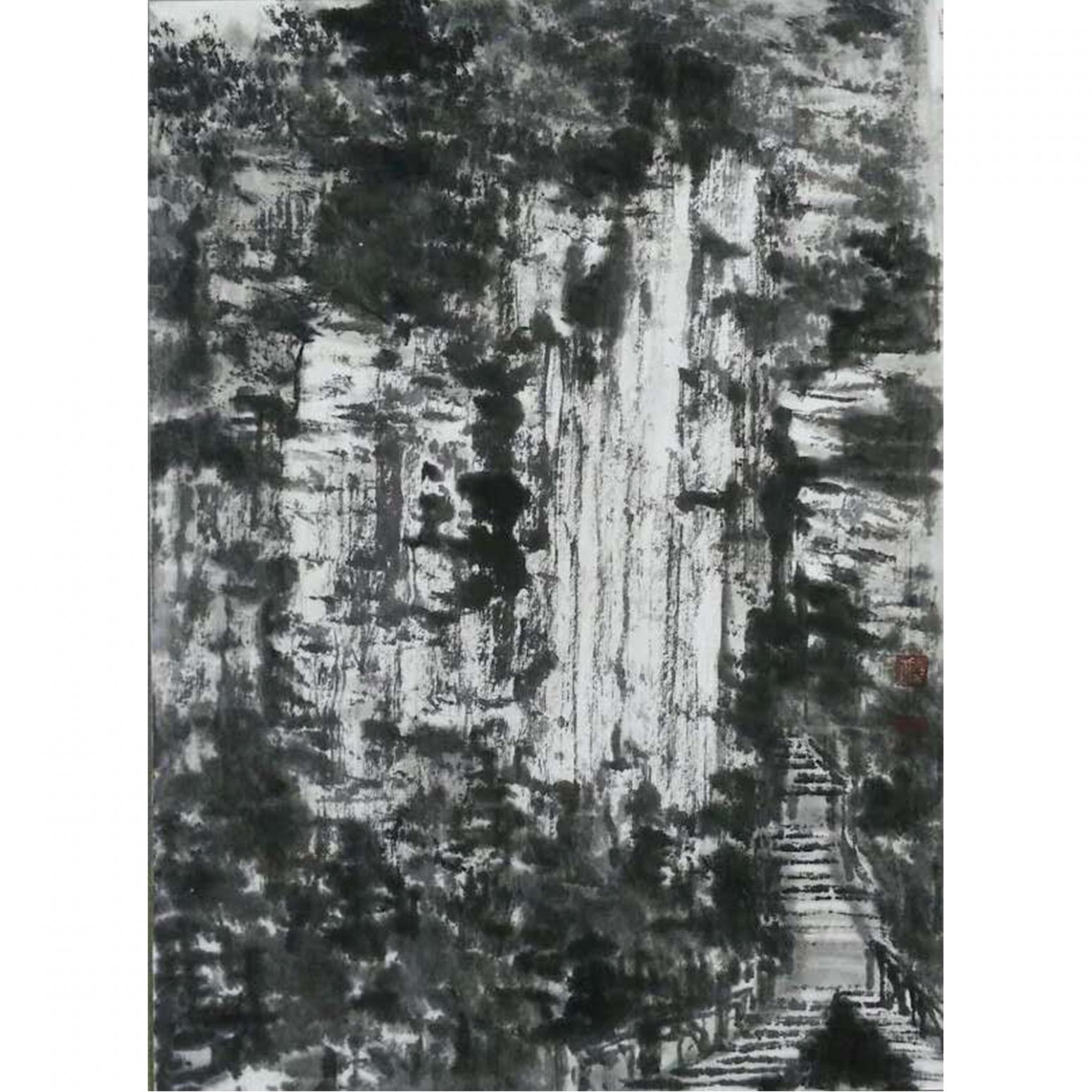 張文健國(guó)畫作品《【冊(cè)頁(yè)】作者張文健》