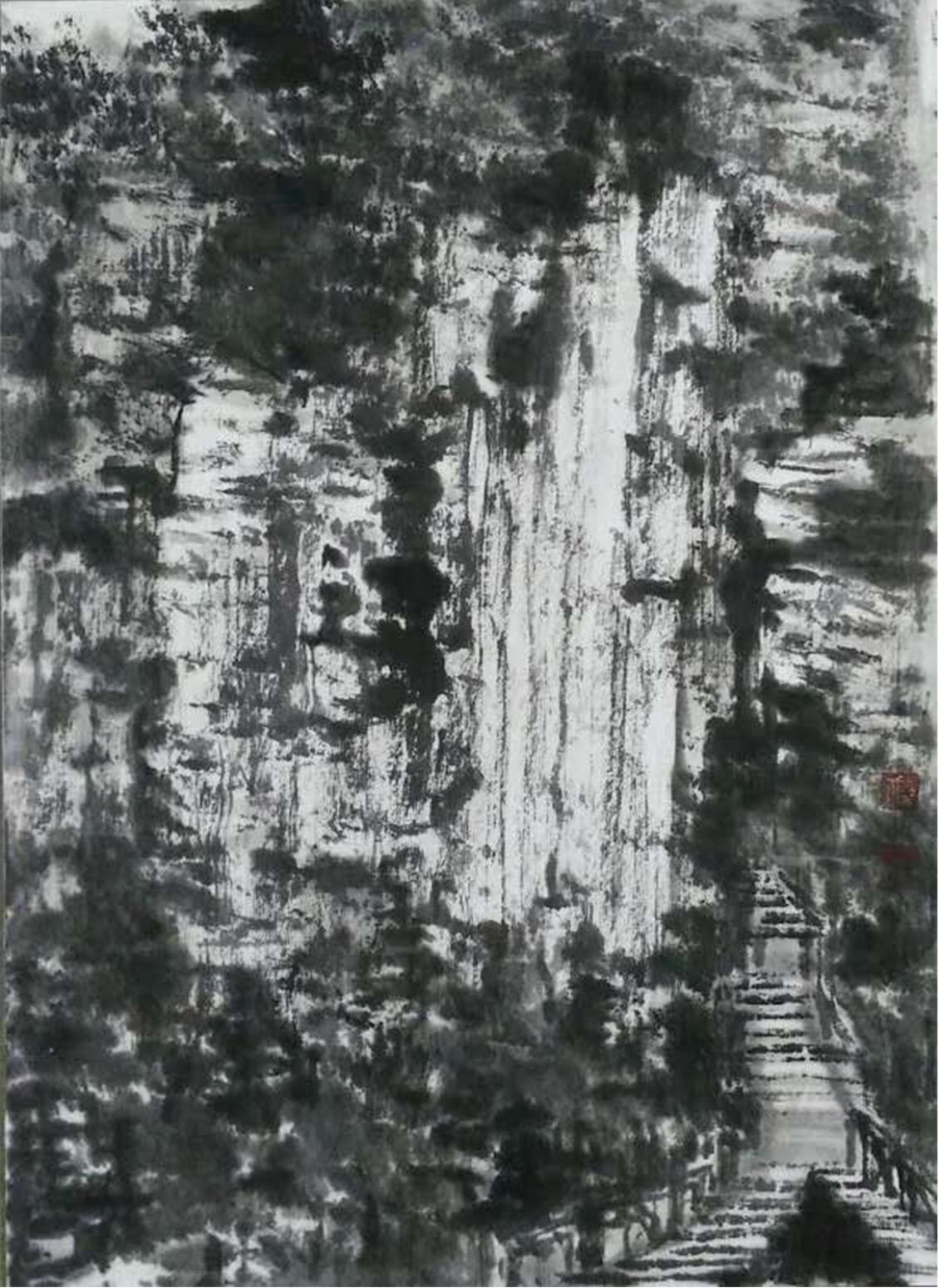 張文健國(guó)畫作品《【冊(cè)頁(yè)】作者張文健》【圖0】