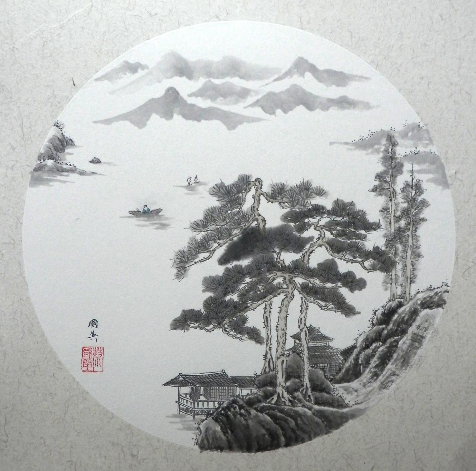 蔡國英國畫作品《【水墨山水】作者蔡國英》【圖0】