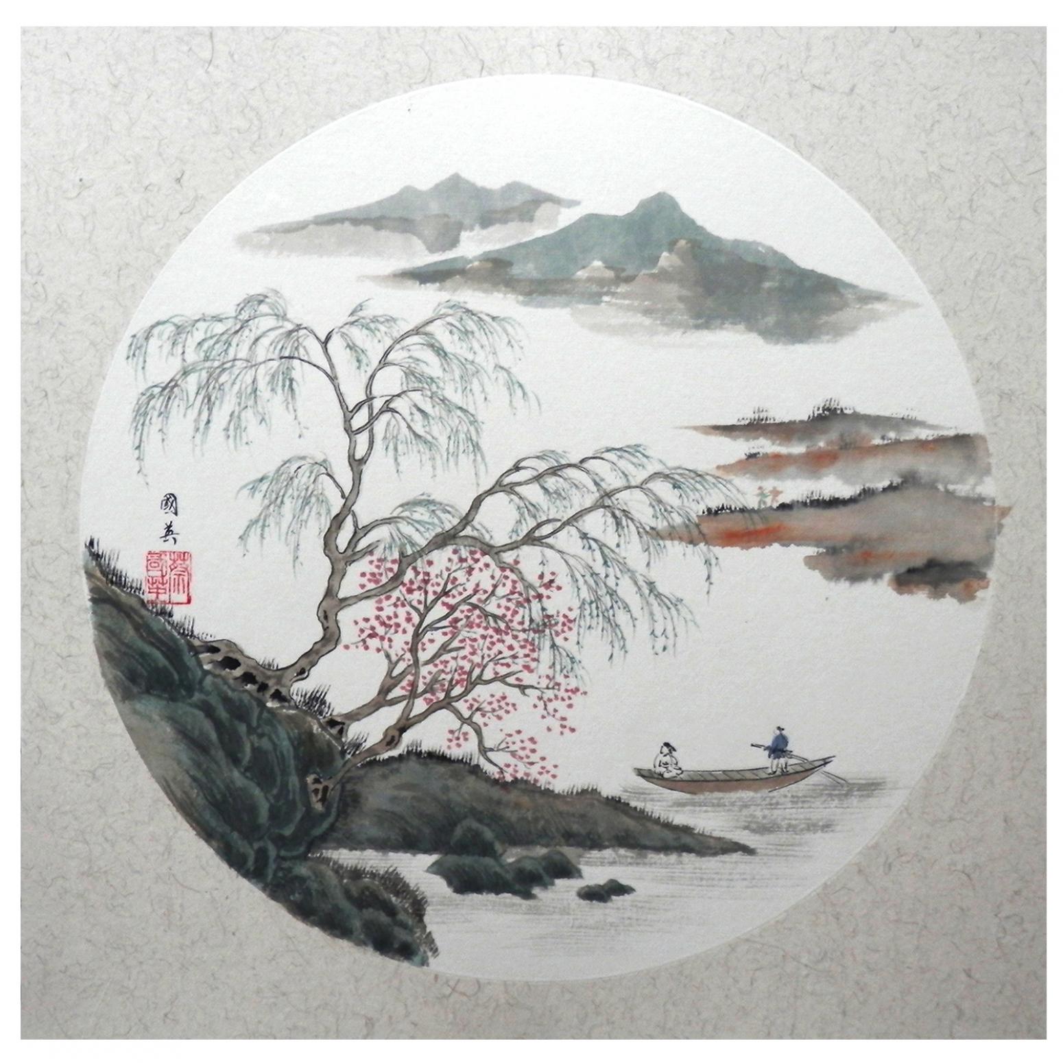 蔡國(guó)英國(guó)畫作品《【水墨山水】作者蔡國(guó)英》