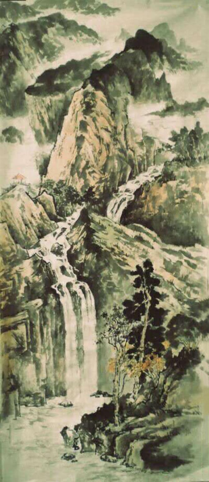 何志勇國畫作品《【流水圖】作者何志勇》【圖0】