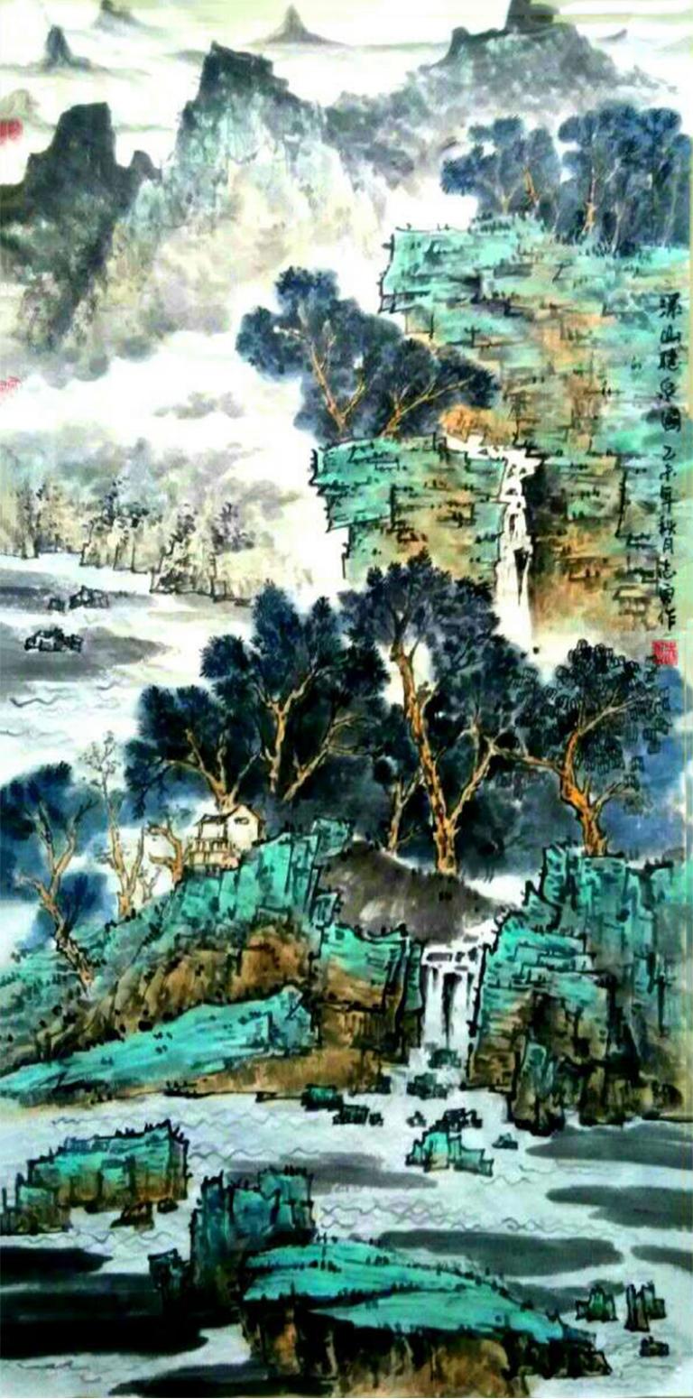 何志勇國(guó)畫作品《【財(cái)源廣進(jìn)】作者何志勇》【圖0】