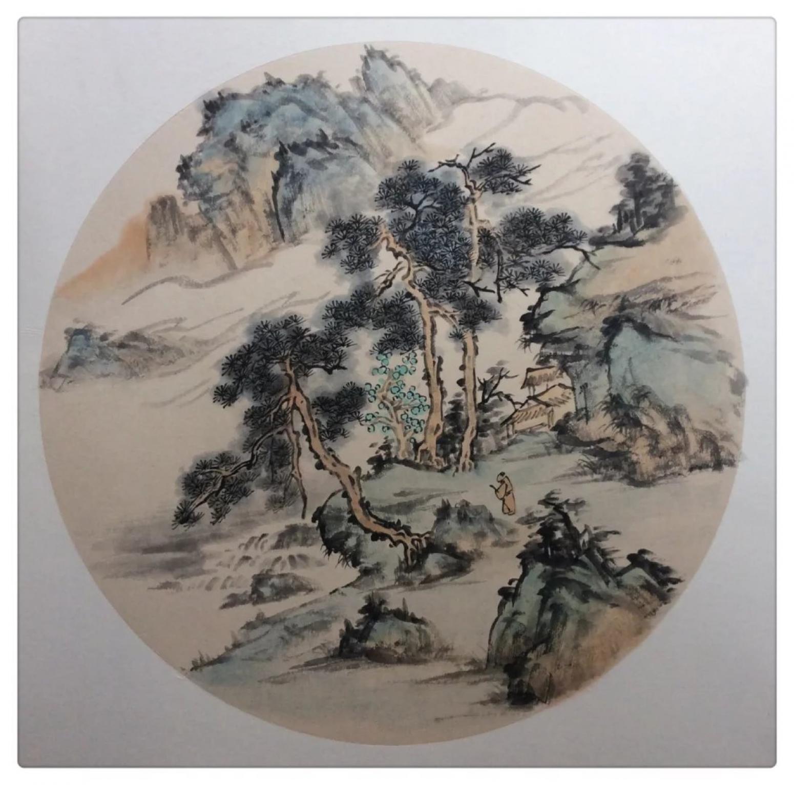 聞超國(guó)畫作品《【山水4】作者聞超》【圖0】