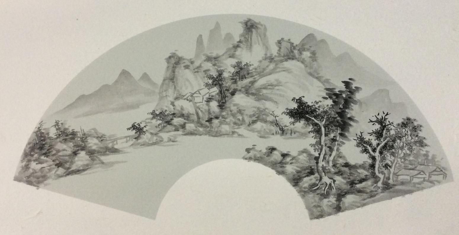 聞超國(guó)畫作品《【扇面10】作者聞超》【圖0】