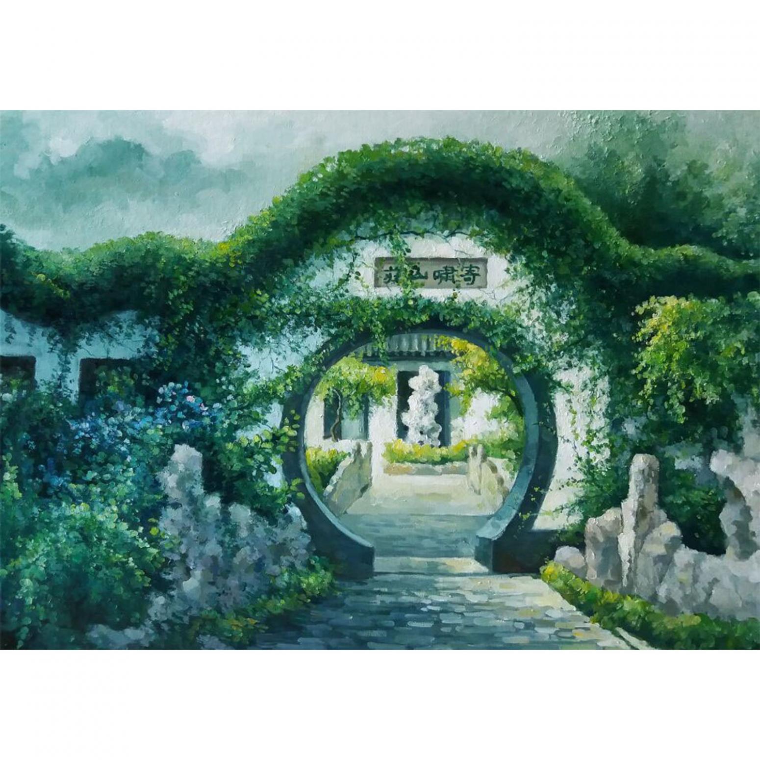 高劍峰油畫(huà)作品《【揚(yáng)州小景】作者高劍峰》