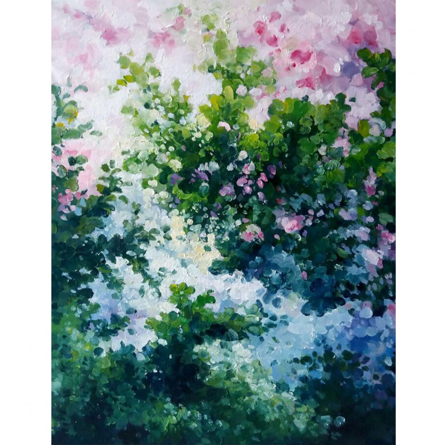 高劍峰油畫作品《【紅粉翡翠】作者高劍峰》