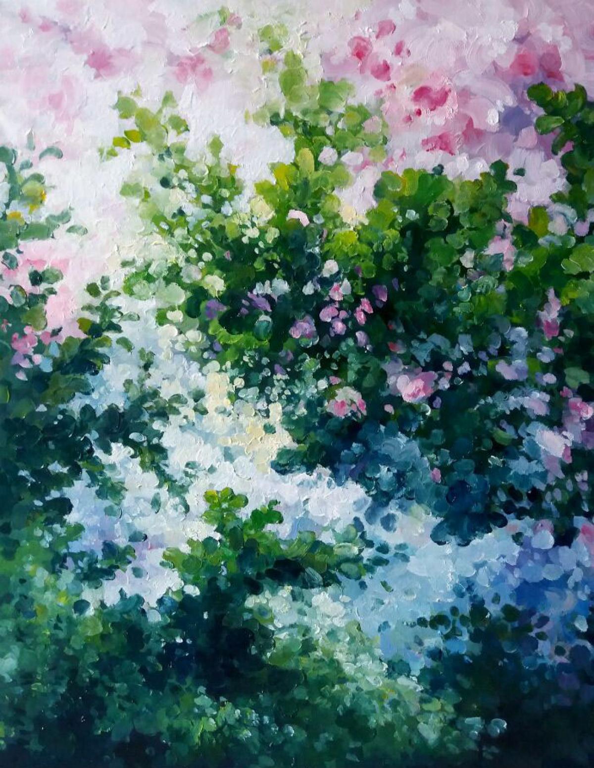 高劍峰油畫作品《【紅粉翡翠】作者高劍峰》【圖0】
