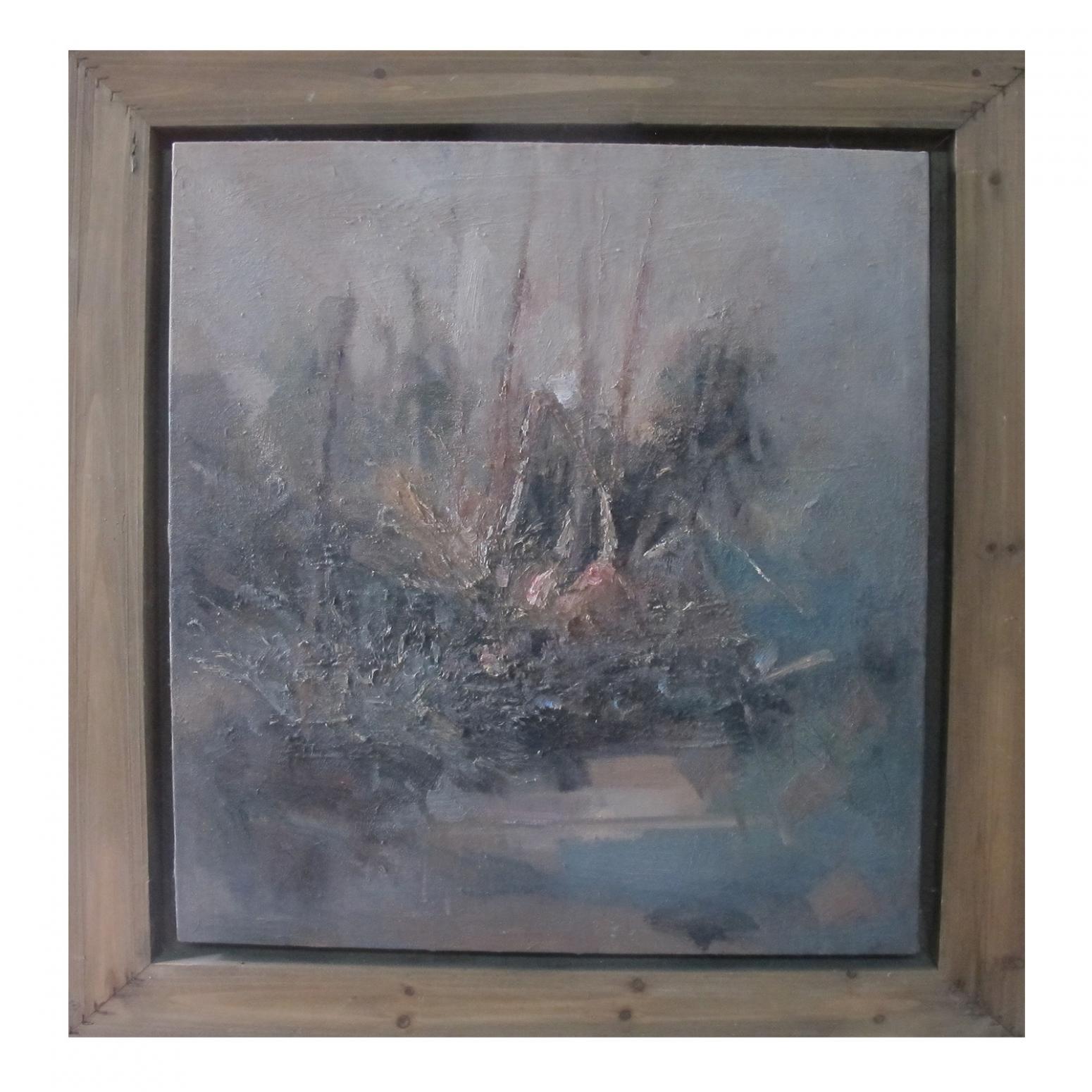 胡靜油畫作品《【荷】作者胡靜》