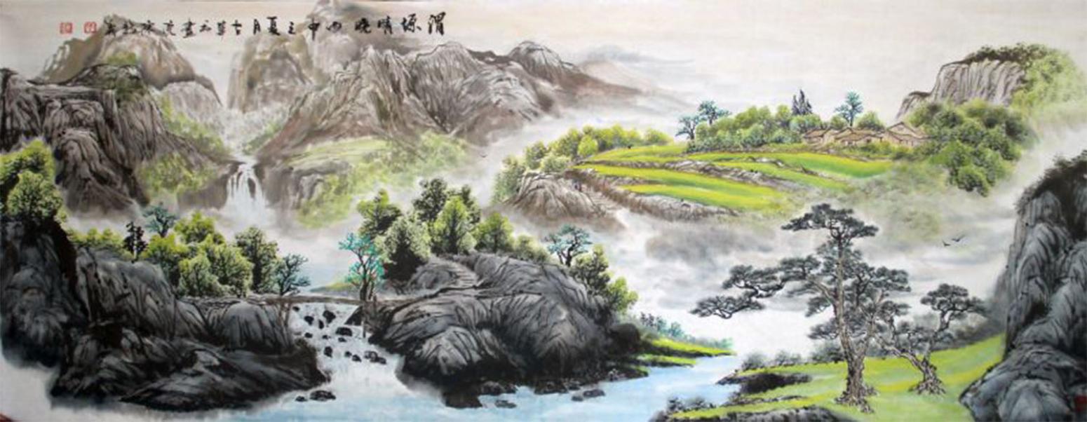陳新義國(guó)畫(huà)作品《【渭源晴曉】陳新義》【圖0】