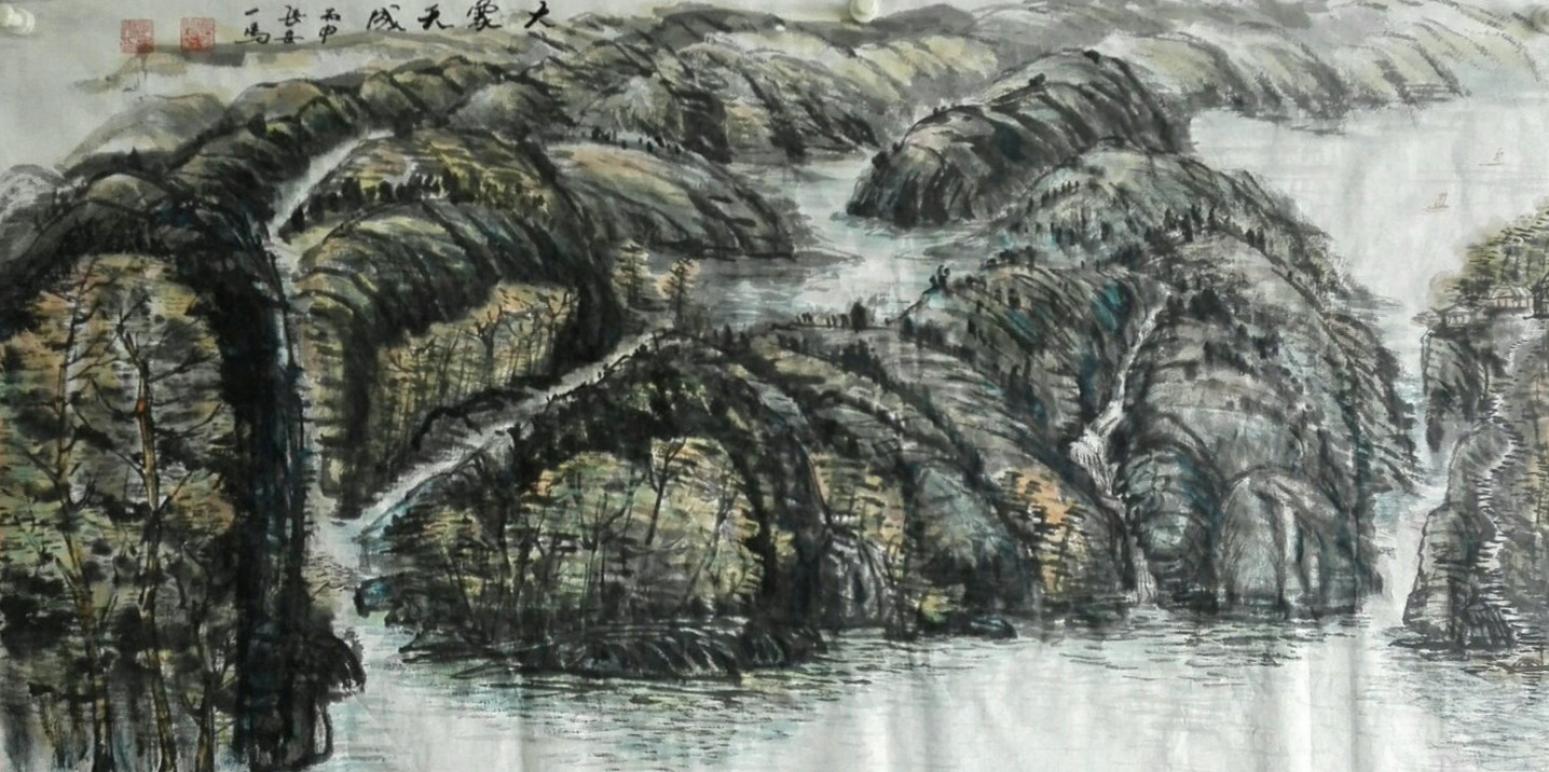 邵西安國(guó)畫(huà)作品《【大象天成】作者邵西安》【圖0】