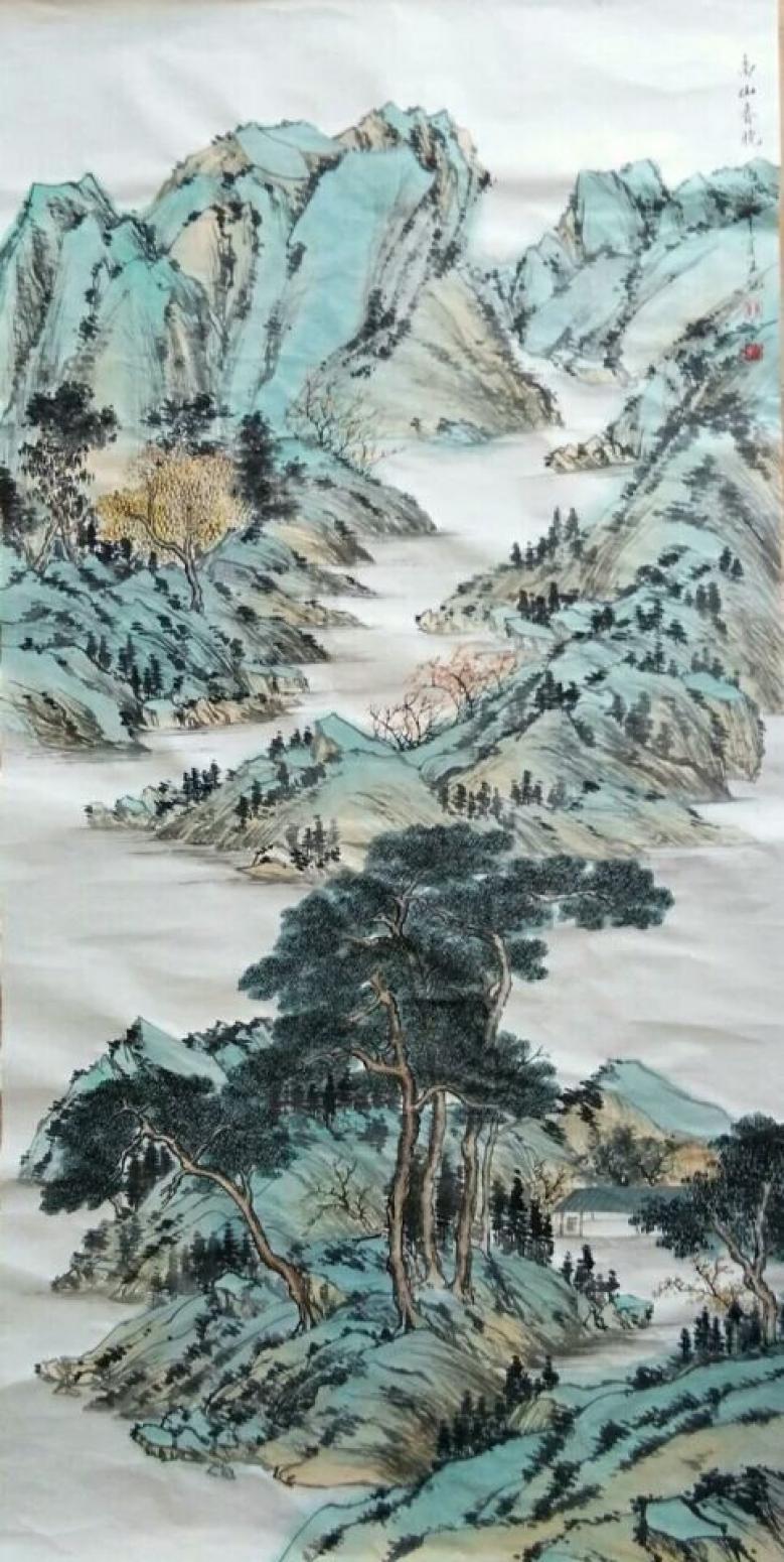 陳亞龍國(guó)畫(huà)作品《【山水1】作者陳亞龍》【圖0】