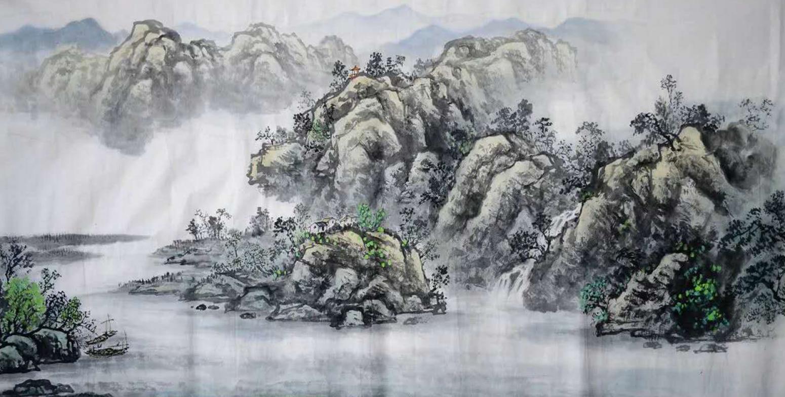 劉恒勝國畫作品《【山水4】作者劉恒勝》【圖0】