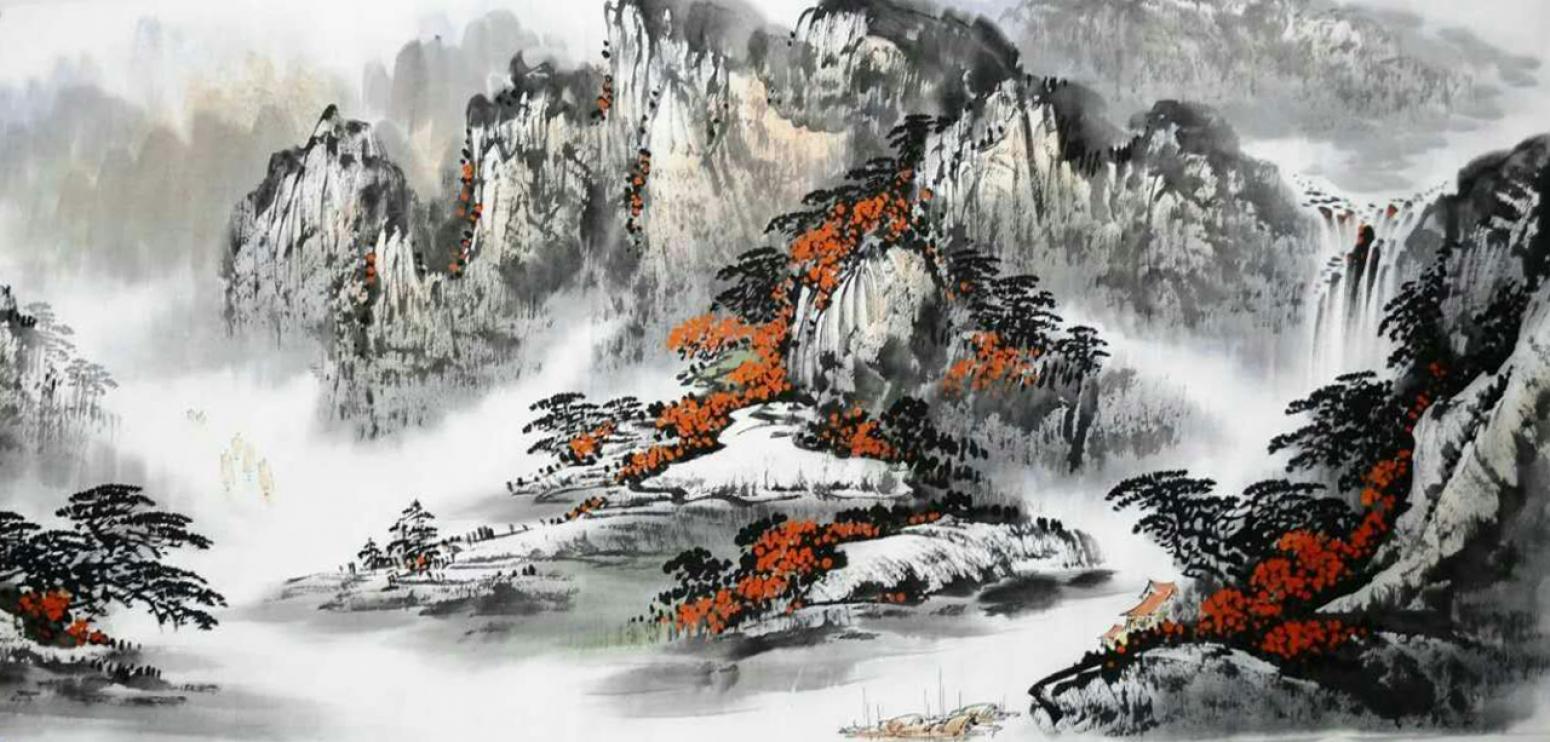 劉恒勝國畫作品《【山水14】作者劉恒勝》【圖0】