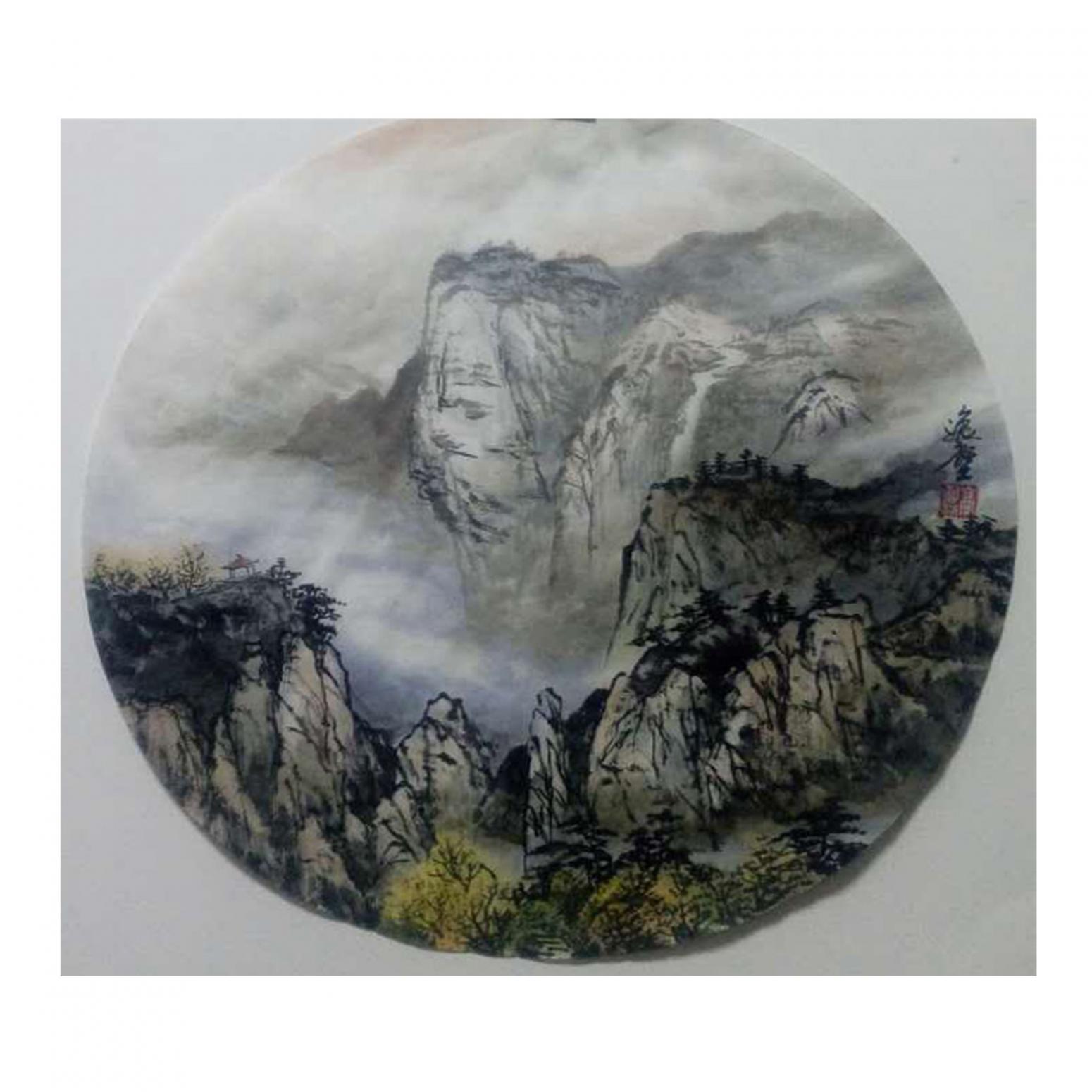 高勇利國(guó)畫作品《【高山險(xiǎn)峻】作者高勇利》