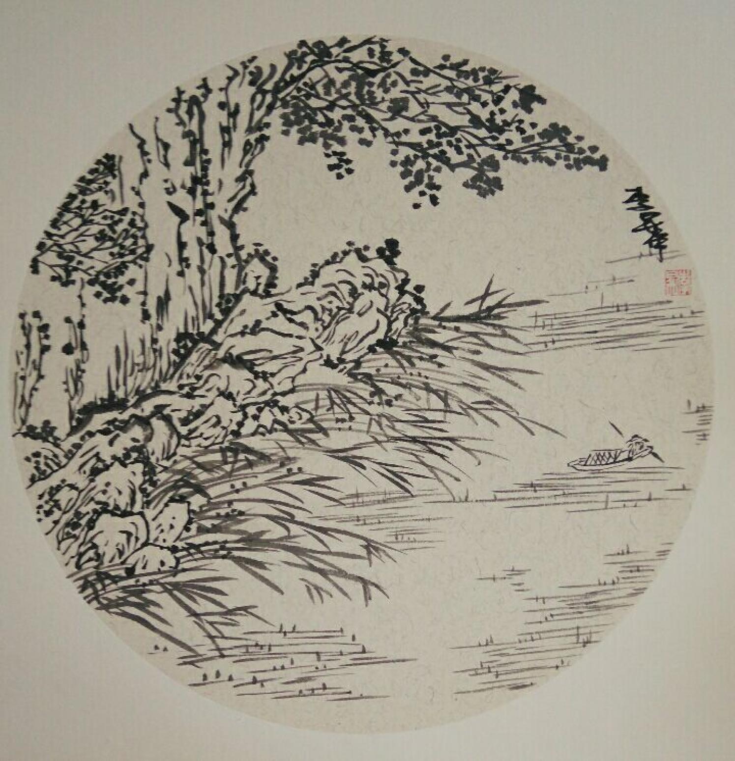李昇國畫作品《【山水1】作者李昇》【圖0】