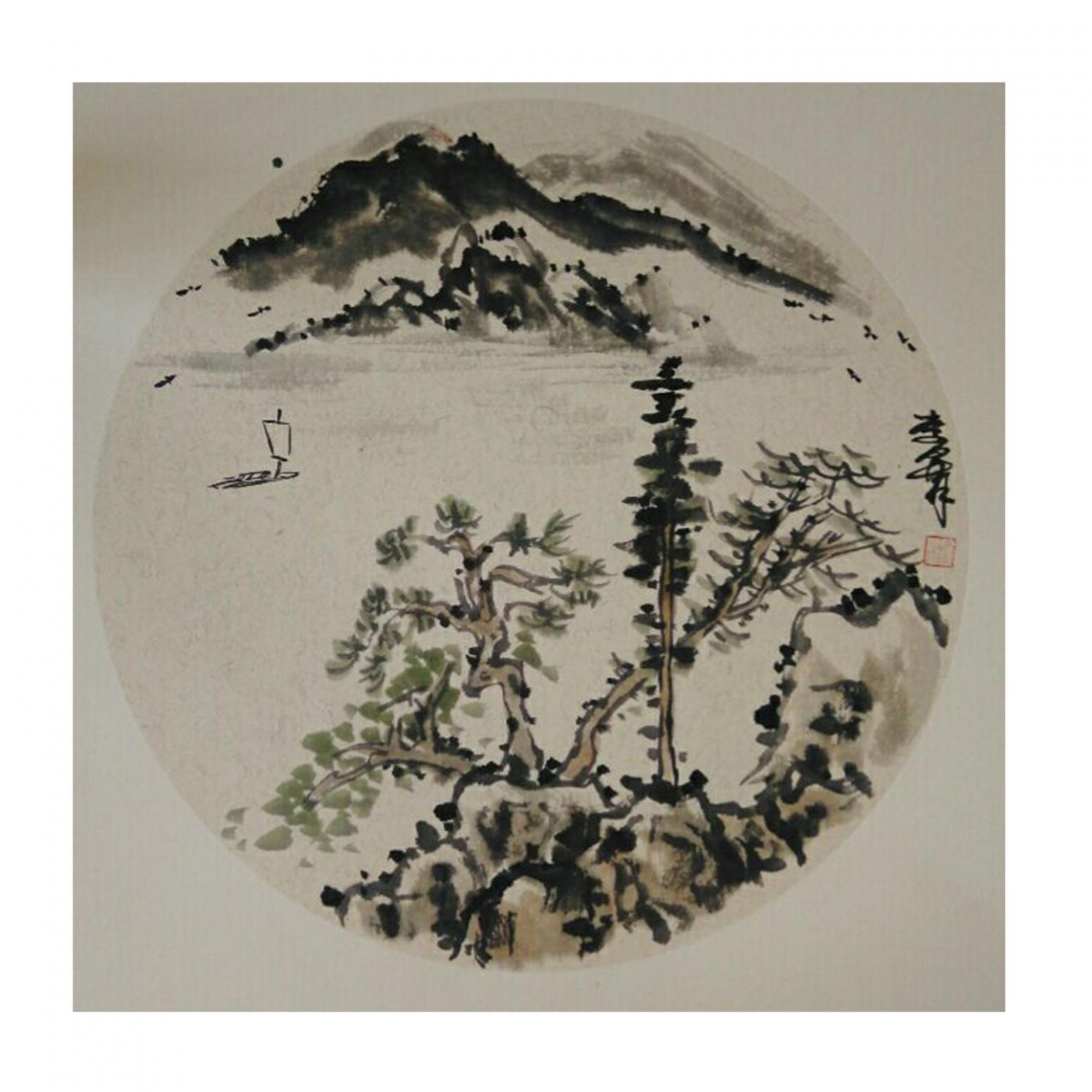 李昇國(guó)畫(huà)作品《【山水2】作者李昇》