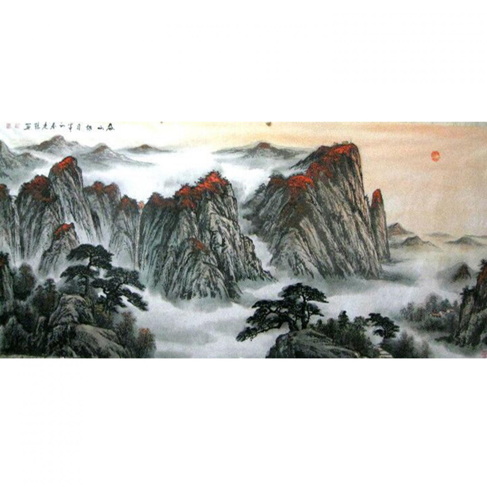 趙振科國(guó)畫作品《【山水1】作者趙振科》