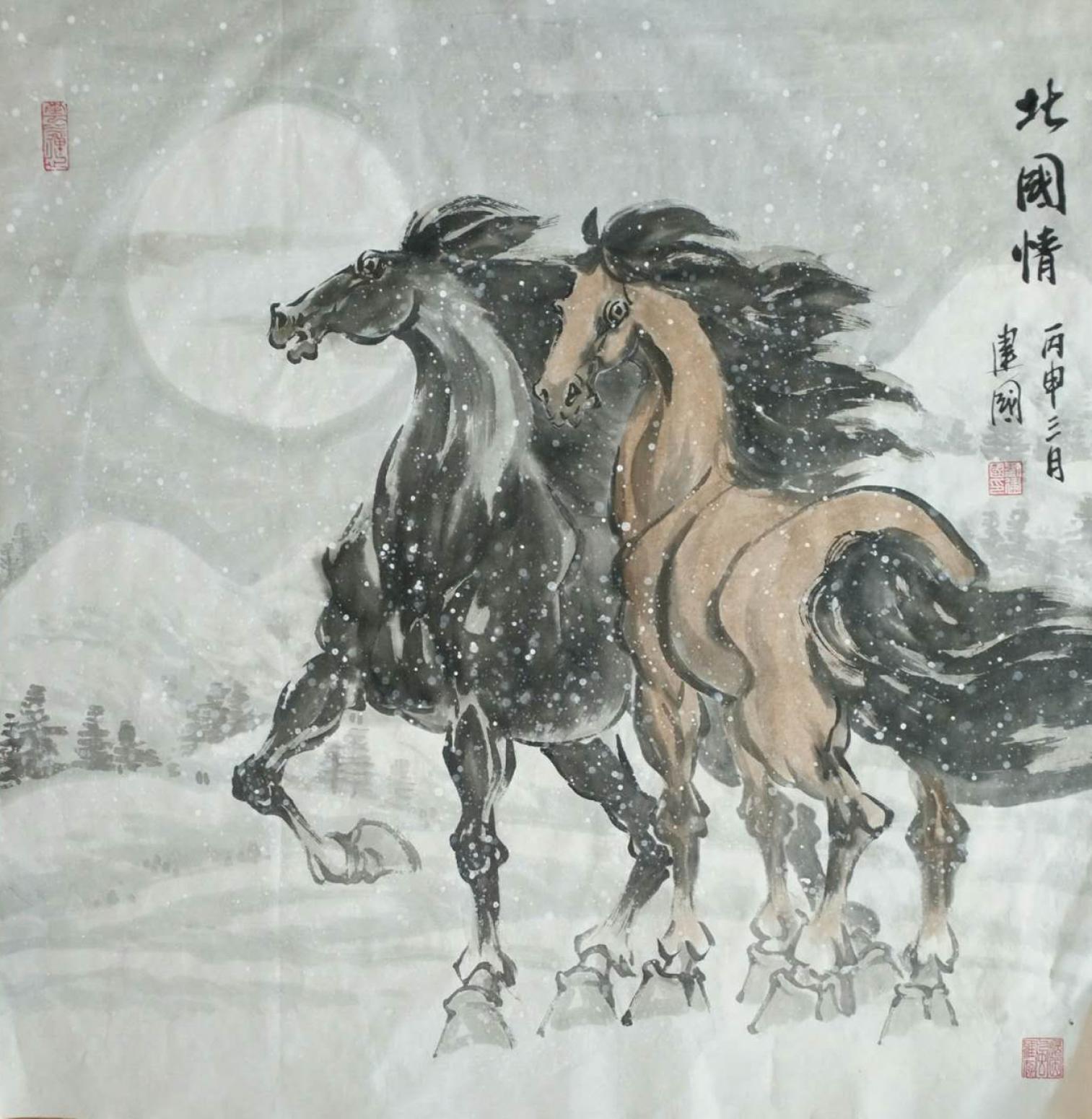 劉建國國畫作品《【北國情】作者劉建國》【圖0】