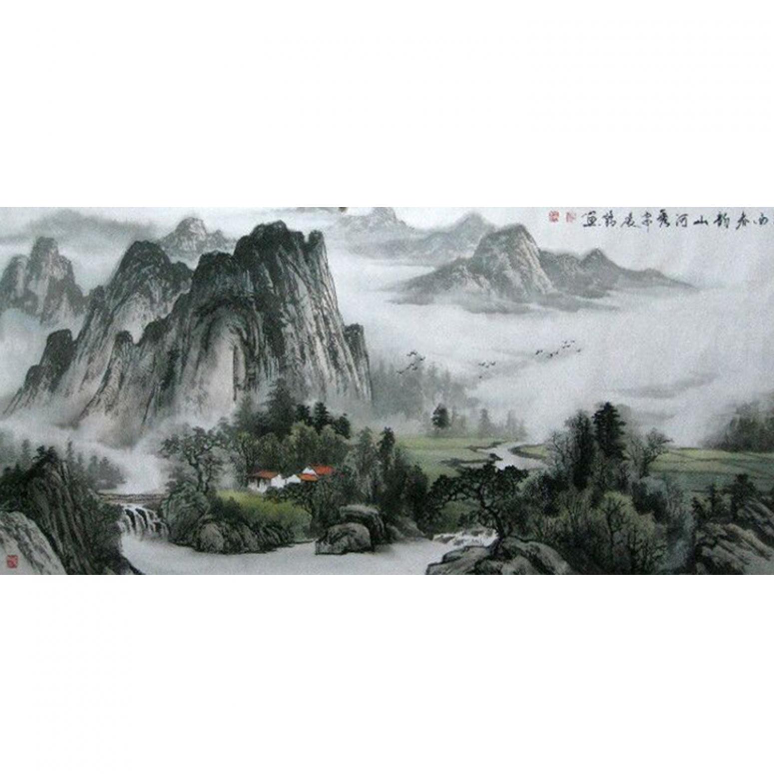趙振科國(guó)畫作品《【山水6】作者趙振科》