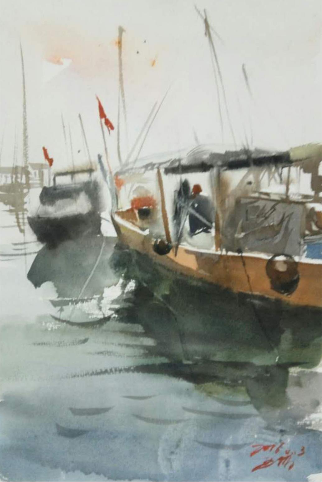 王濤油畫作品《【碼頭】作者王濤》【圖0】
