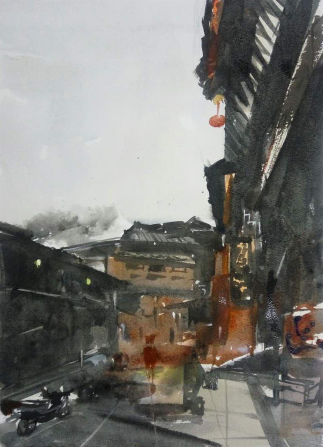 王濤油畫作品《【老胡同】作者王濤》【圖0】