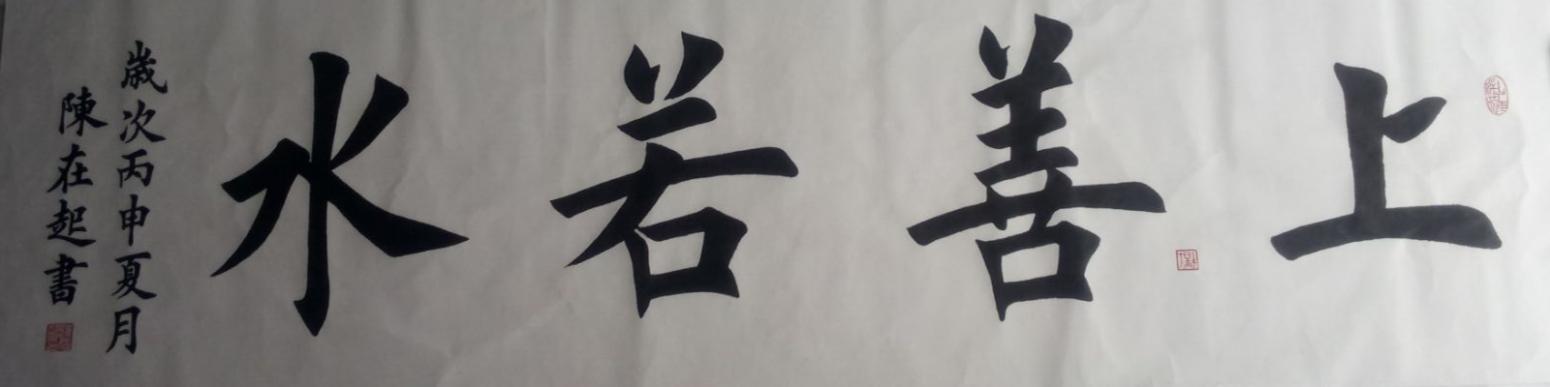 陳在起書法作品《【上善若水】作者陳在起》【圖0】