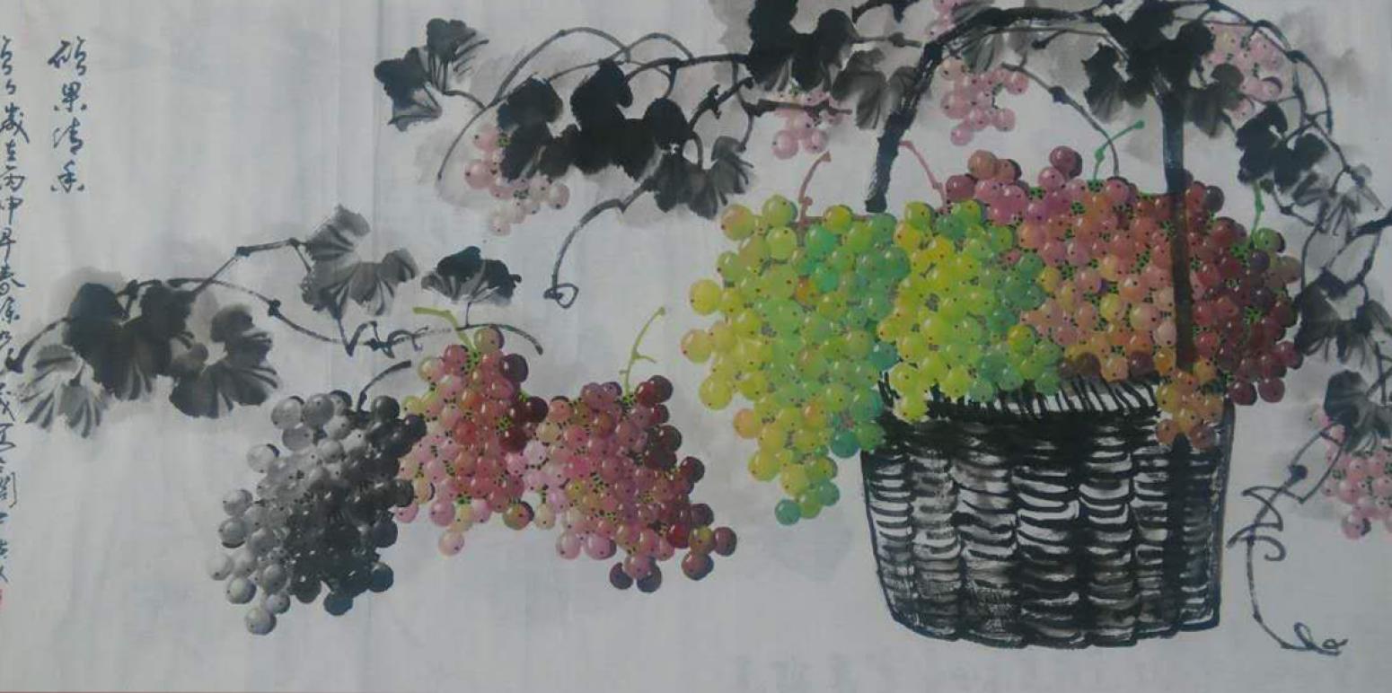 徐如茂國(guó)畫(huà)作品《【碩果迷香】作者徐如茂》【圖0】