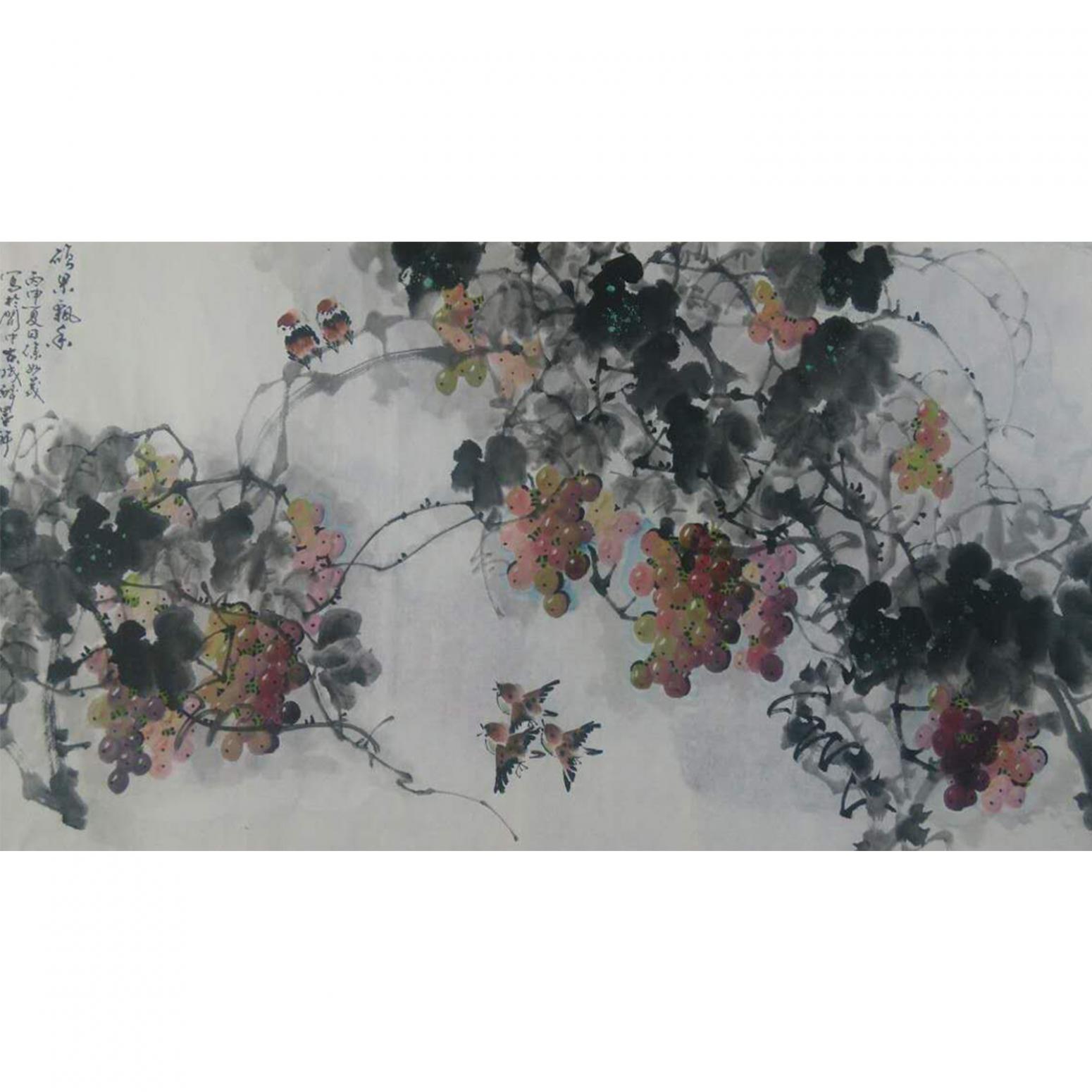 徐如茂國(guó)畫(huà)作品《【碩果飄香】作者徐如茂》