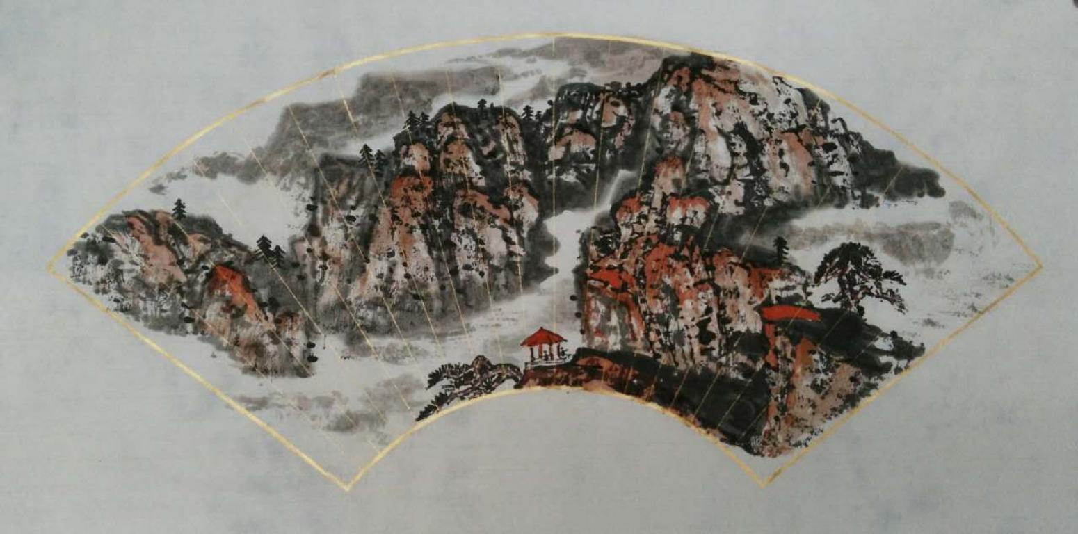 曾慶杰國畫作品《【扇面08】作者曾慶杰》【圖0】