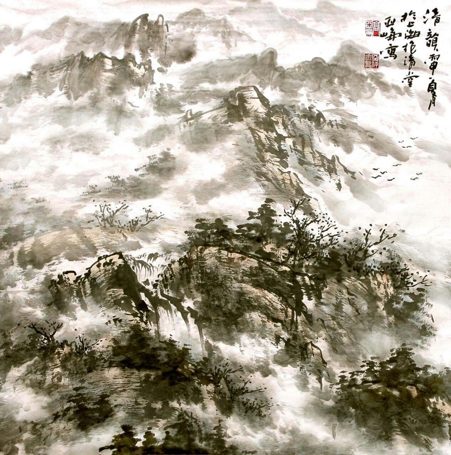 高亞侖國(guó)畫(huà)作品《【山水7】作者高亞侖》【圖0】