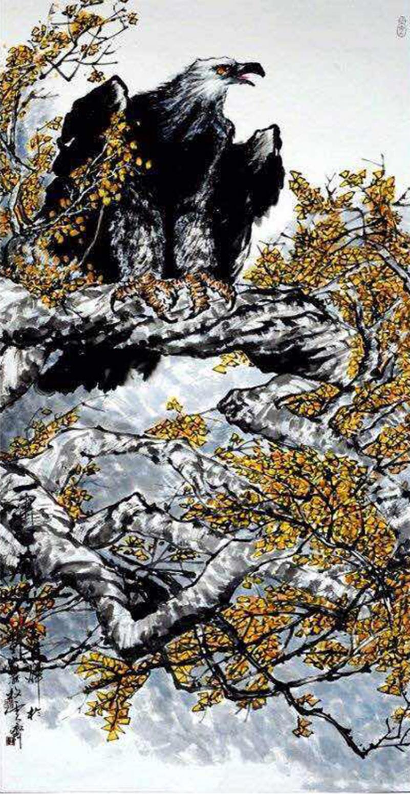 王貴燁國畫作品《【棲息】作者王貴燁》【圖0】