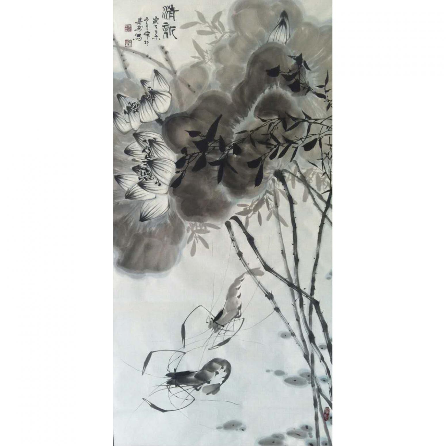 周居安國畫作品《【清新】作者周居安》