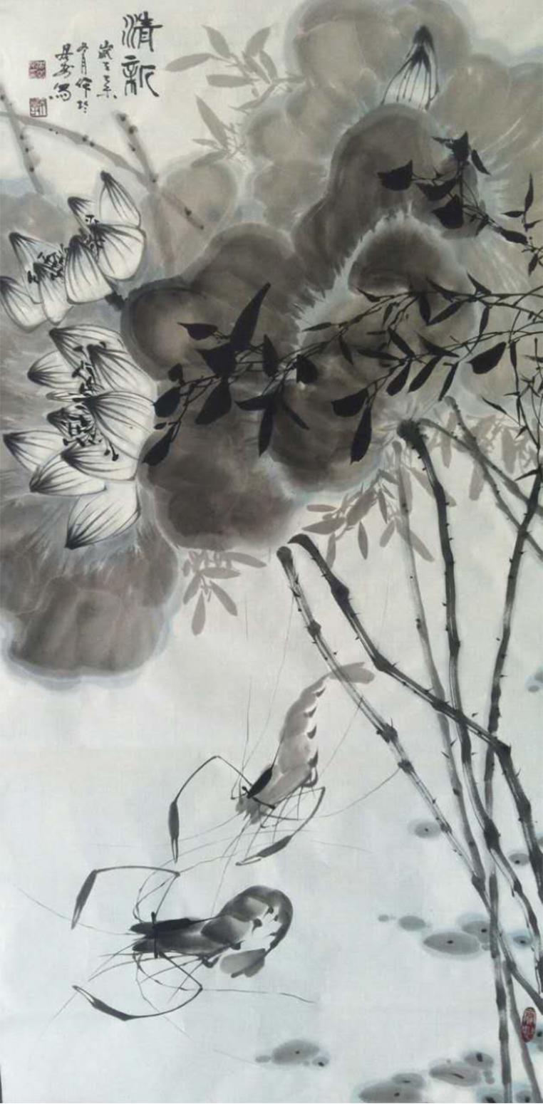 周居安國畫作品《【清新】作者周居安》【圖0】