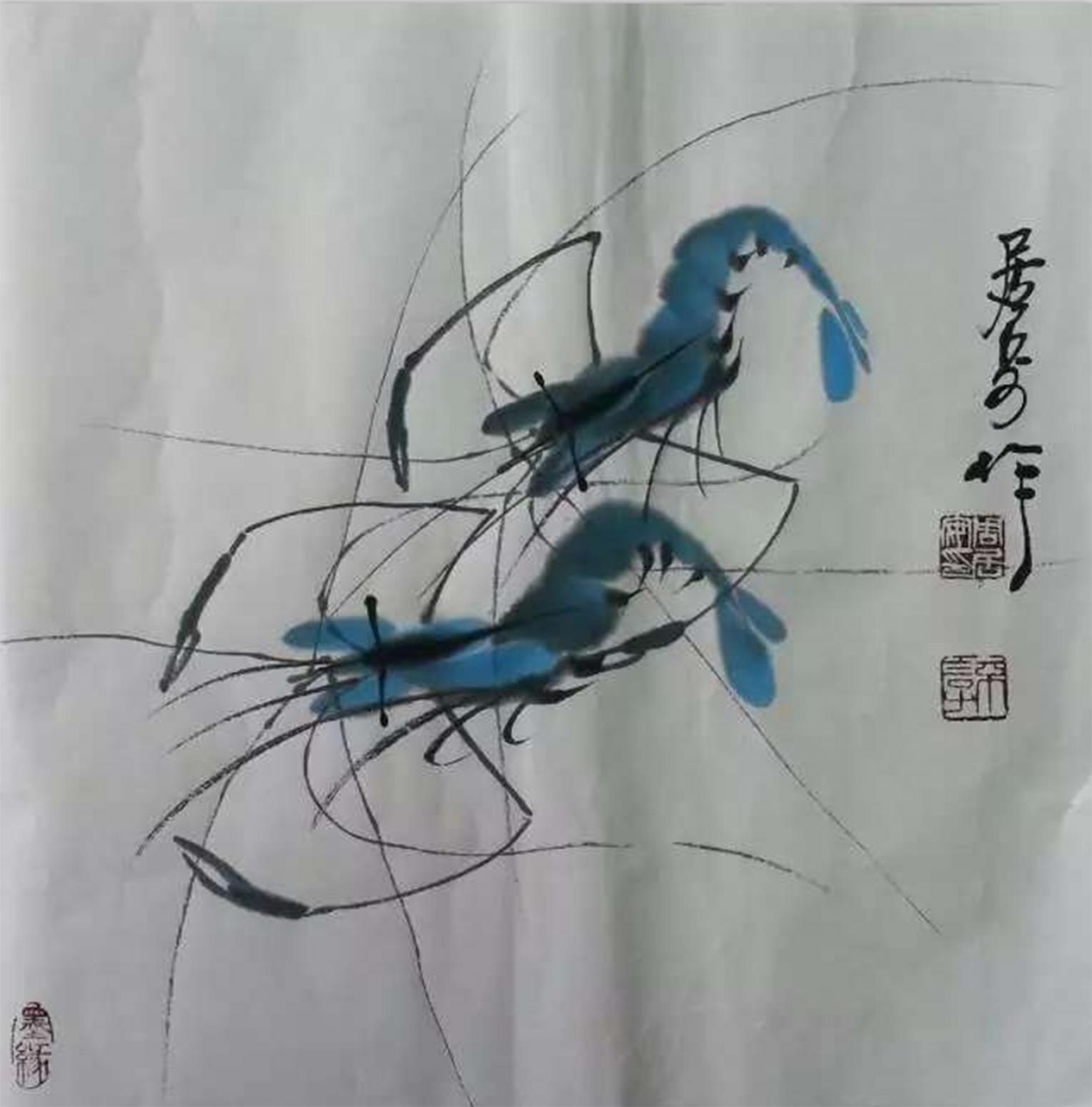 周居安國畫作品《【成雙成對】作者周居安》【圖0】