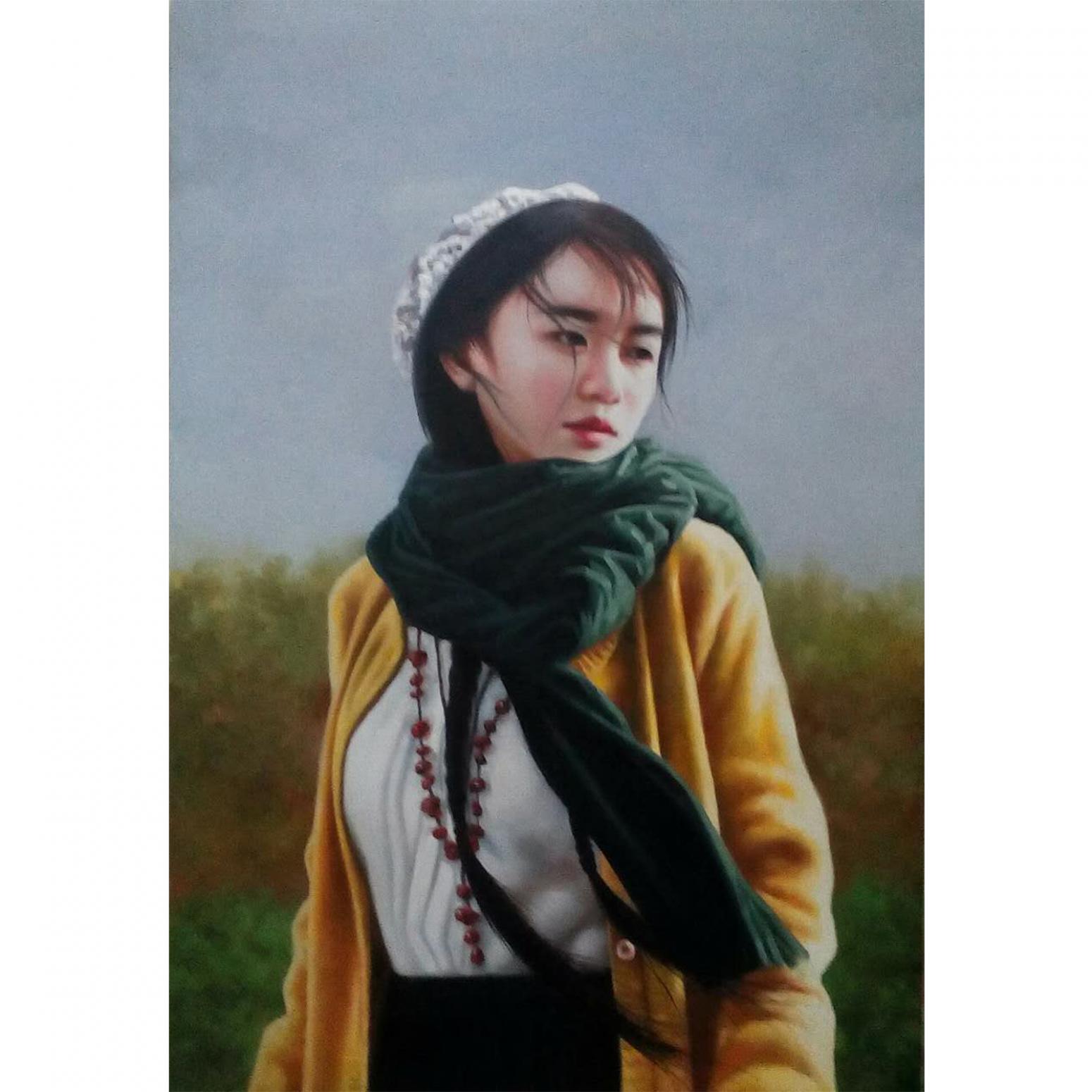 王冬寒油畫作品《【寫生 少女】作者王冬寒》