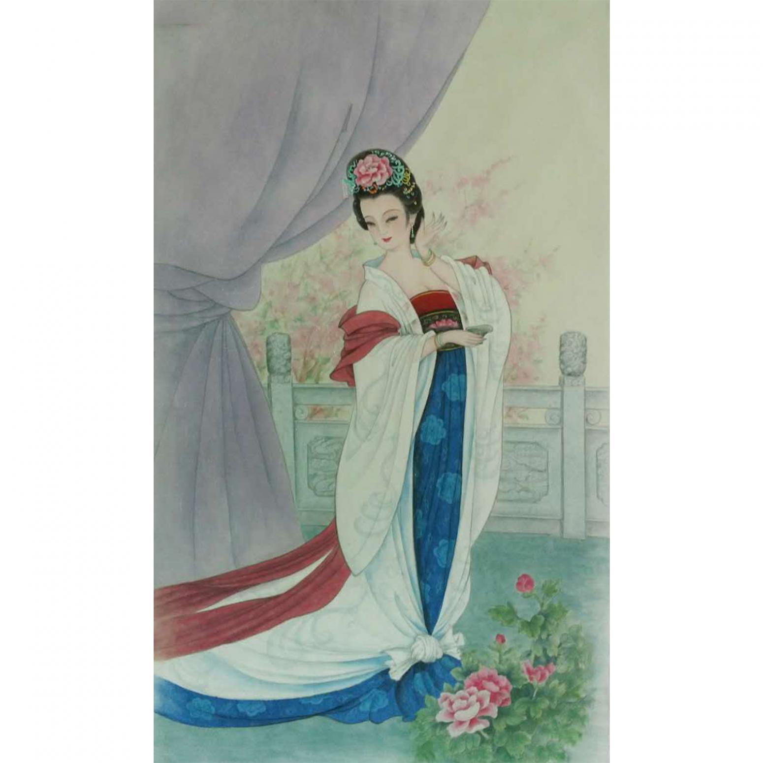 徐景蓮國畫作品《【手工仕女圖】徐景蓮》