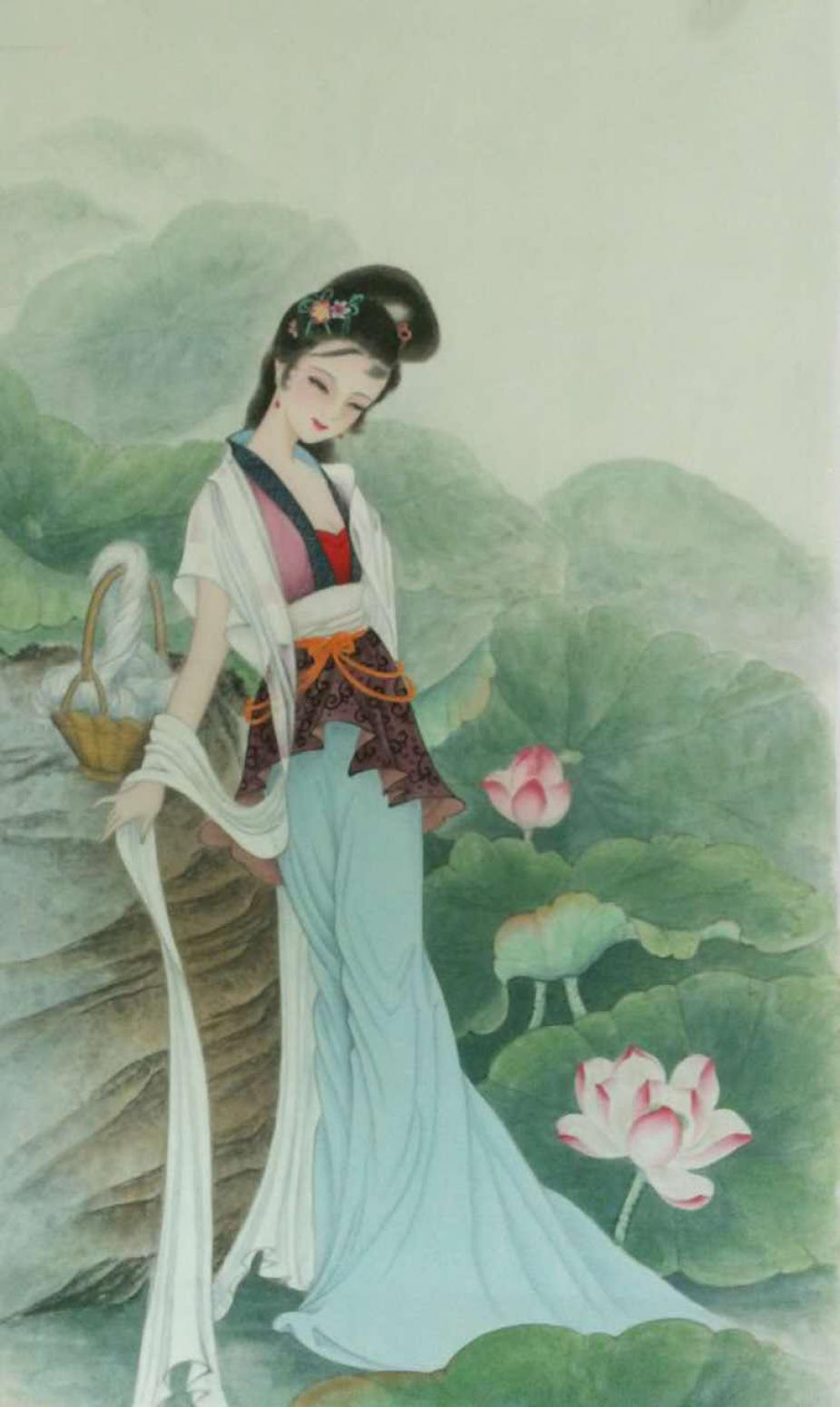 徐景蓮國畫作品《【仕女】徐景蓮臨摹》【圖0】
