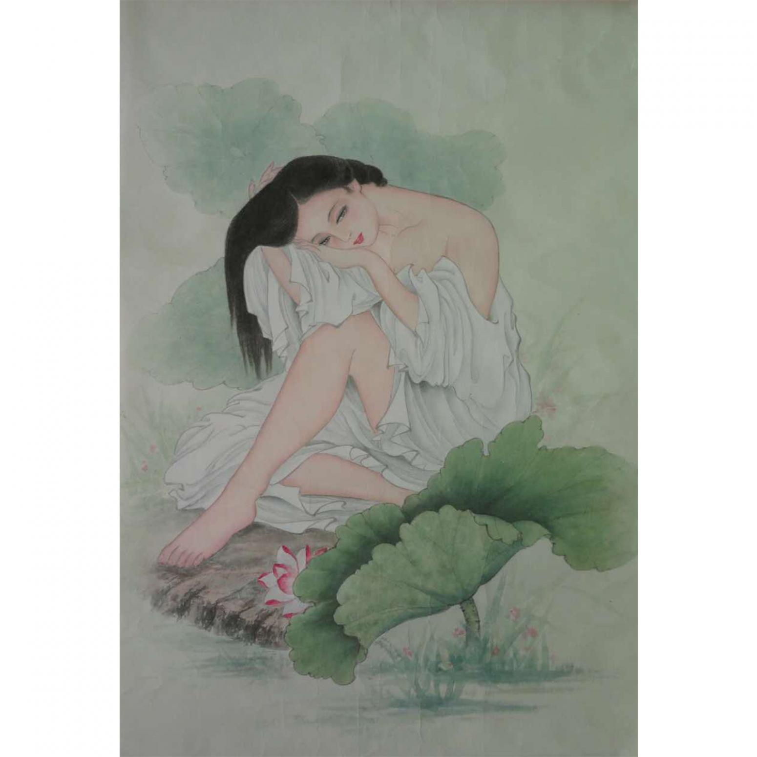 徐景蓮國畫作品《【仕女】徐景蓮 臨摹》
