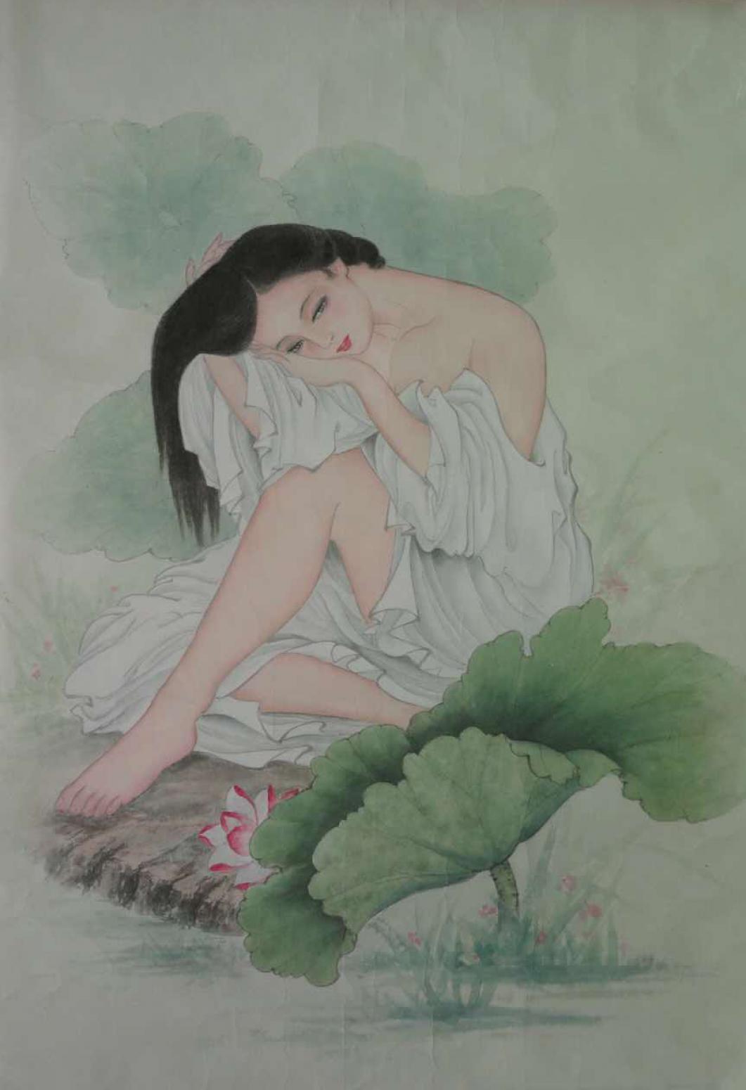 徐景蓮國畫作品《【仕女】徐景蓮 臨摹》【圖0】
