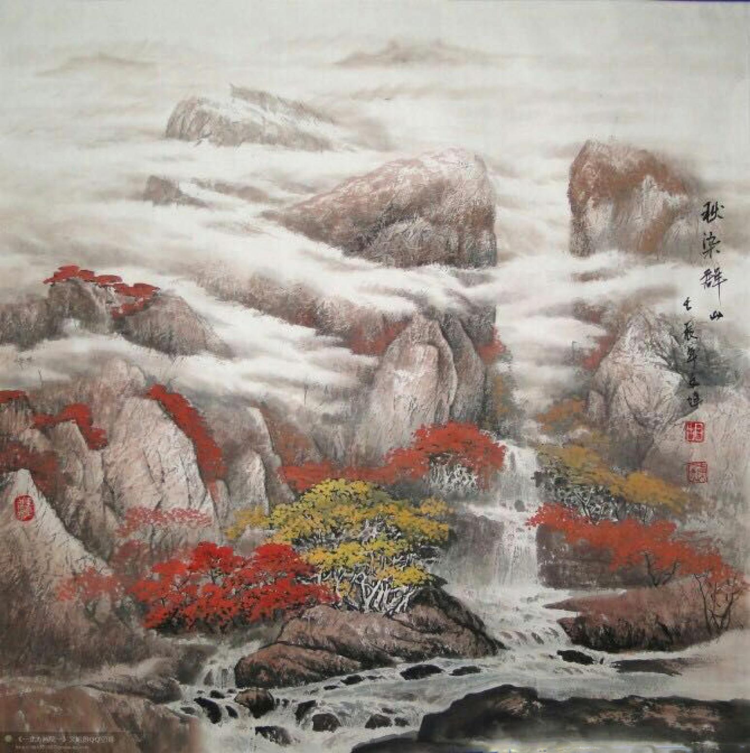 胡愛民國畫作品《【山水】作者胡愛民(可定制)》【圖0】