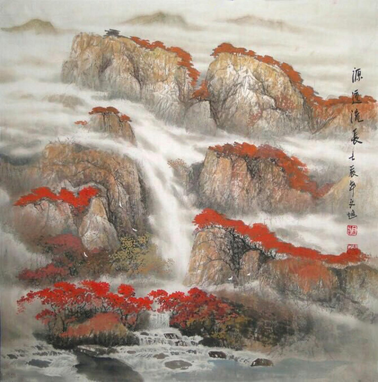 胡愛民國畫作品《【山水】作者胡愛民(可定制)》【圖0】