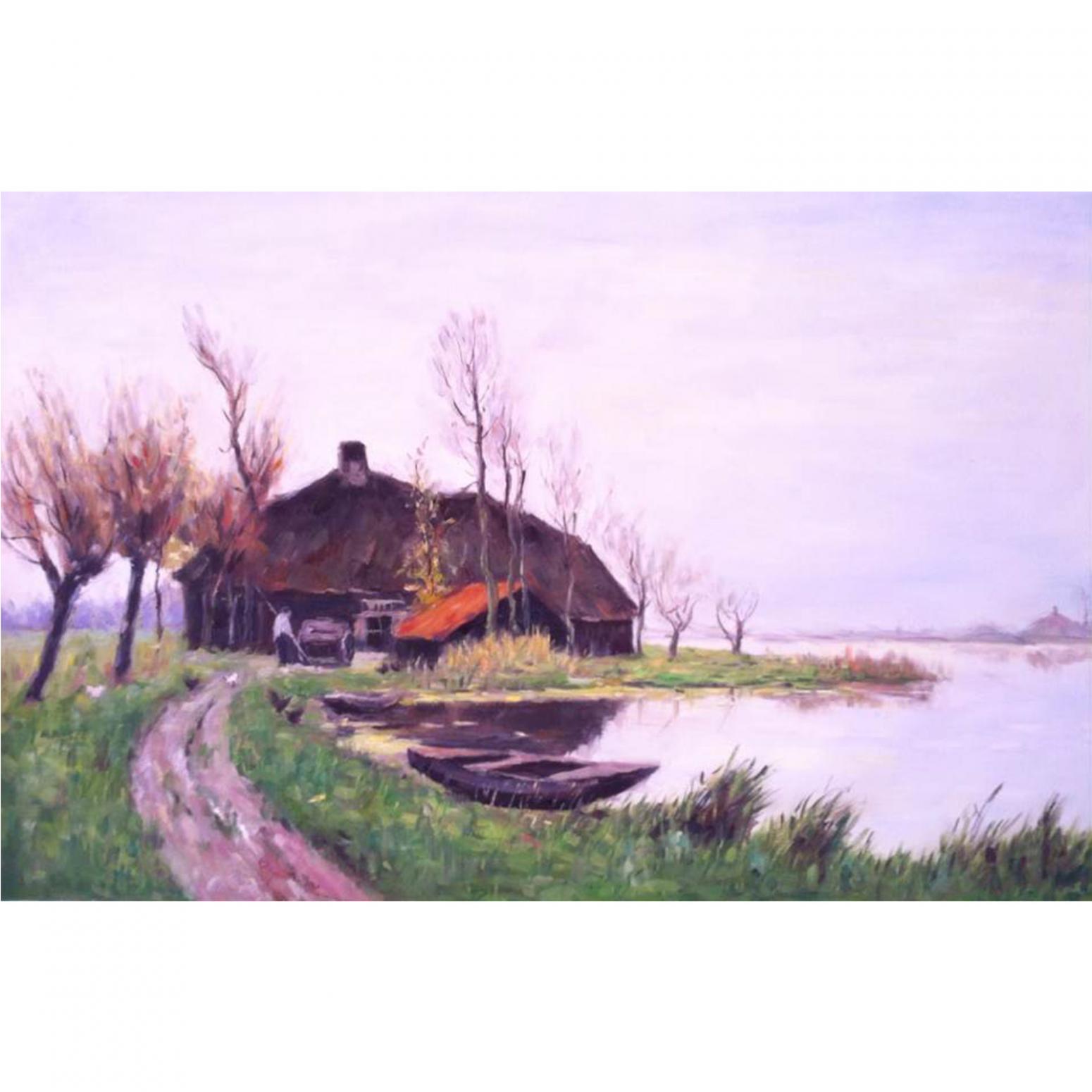 凌振寧油畫作品《風景油畫》