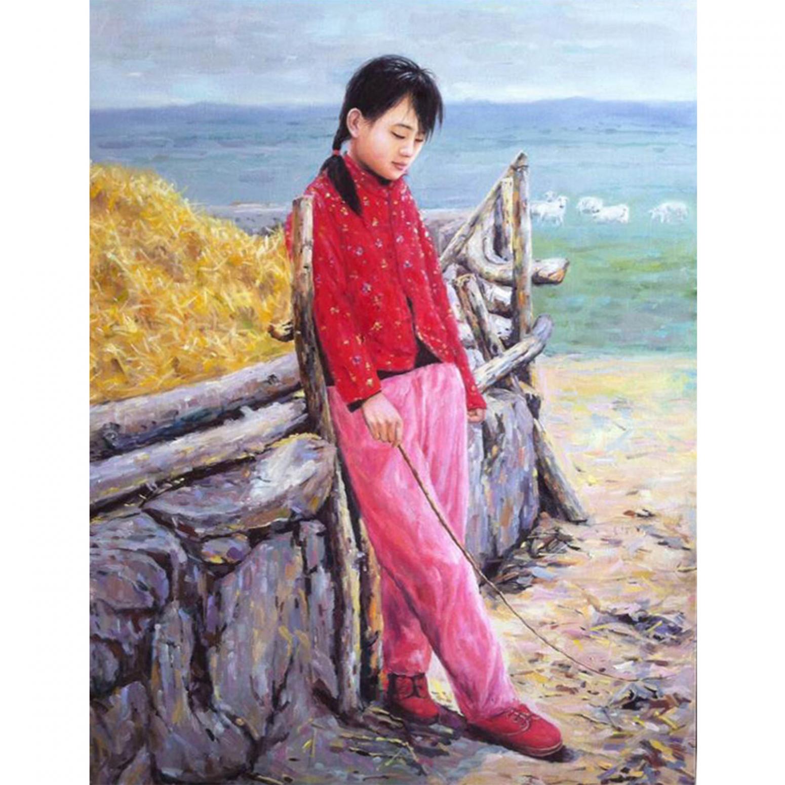 凌振寧油畫作品《【回憶】作者凌振寧》