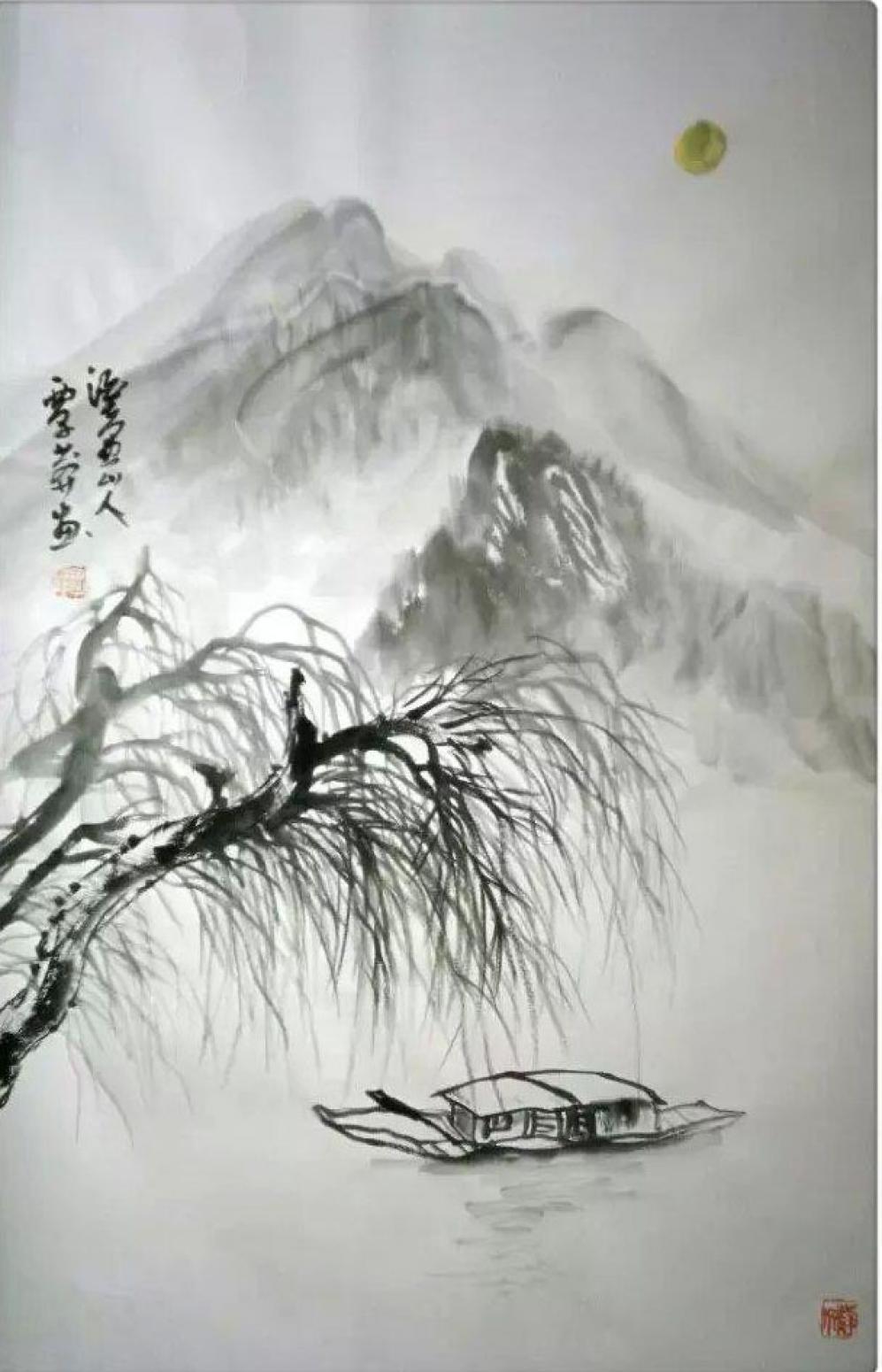 覃莽國(guó)畫(huà)作品《【歸柳】作者覃莽》【圖0】
