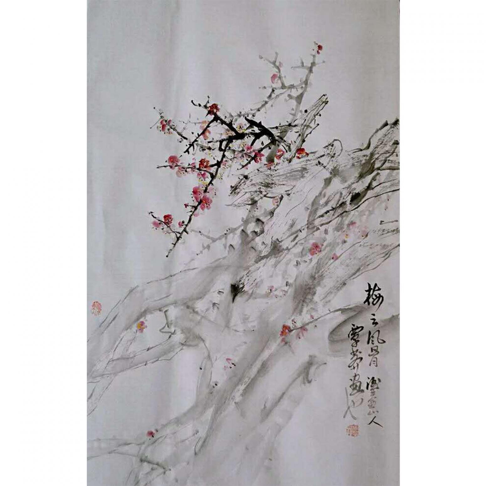 覃莽國(guó)畫(huà)作品《【梅之風(fēng)骨】作者覃莽》