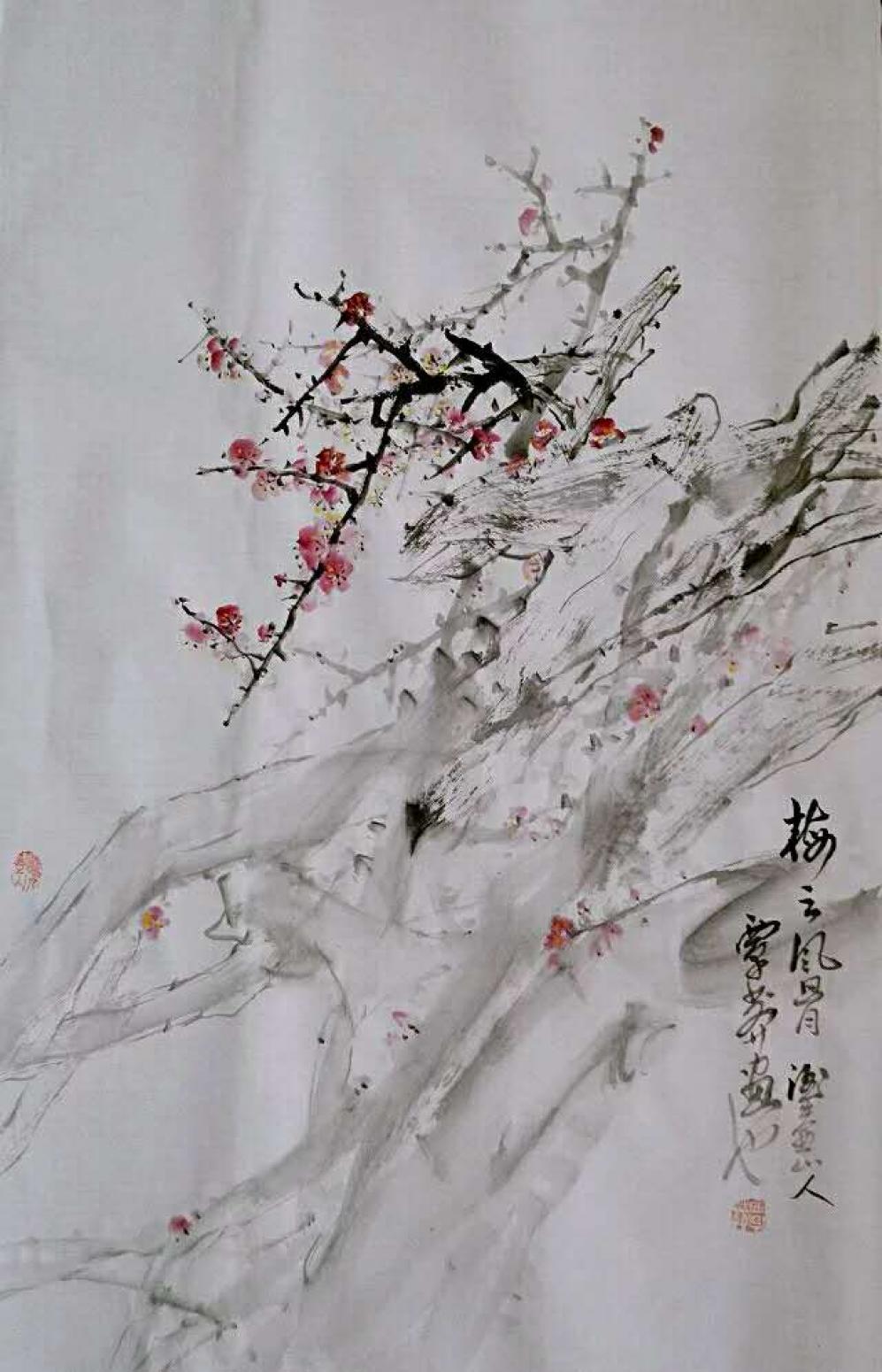 覃莽國(guó)畫(huà)作品《【梅之風(fēng)骨】作者覃莽》【圖0】