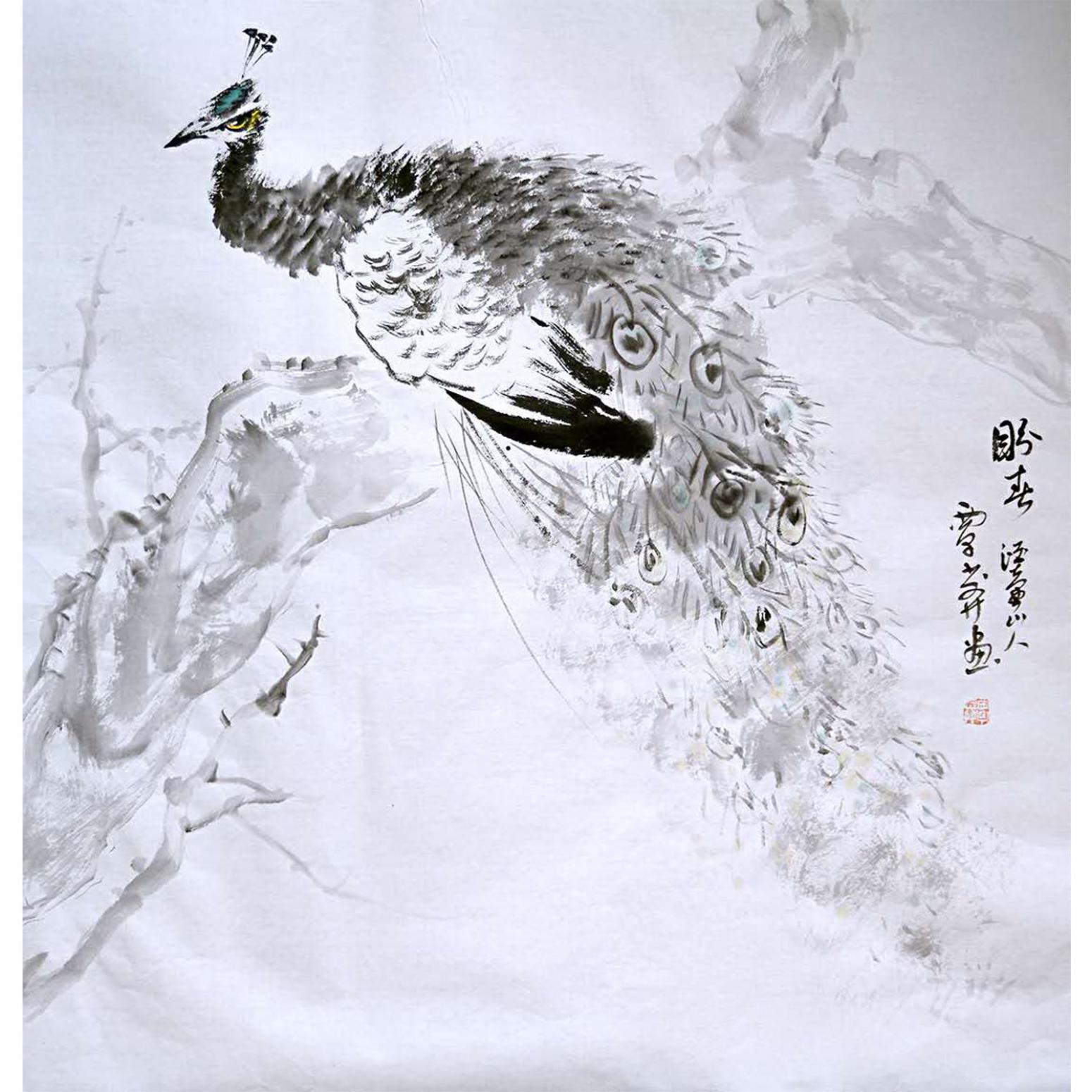 覃莽國(guó)畫作品《【盼】作者覃莽》