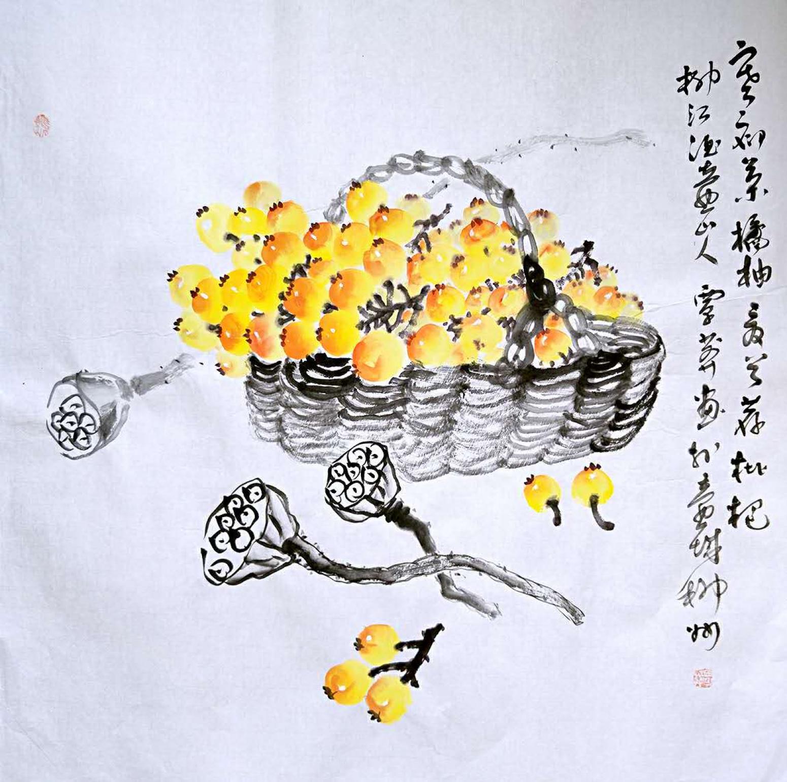 覃莽國(guó)畫(huà)作品《【果香滿(mǎn)溢】作者覃莽》【圖0】