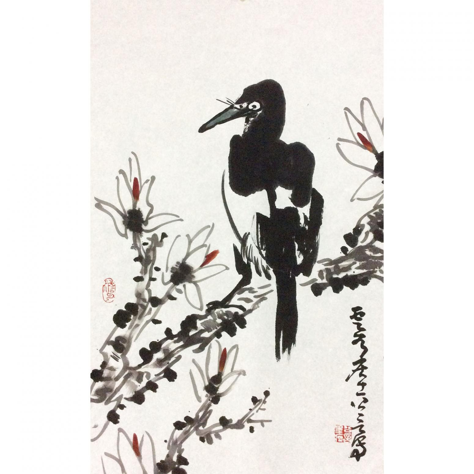 龔光萬國畫作品《【花鳥2】作者龔光萬》